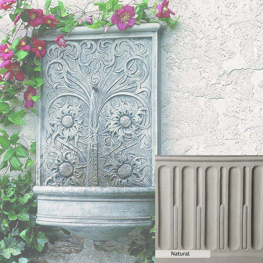 Campania International Sussex Wall Fountain - Outdoor Garden Water Feature for Patio, Yard, and Landscape Decor