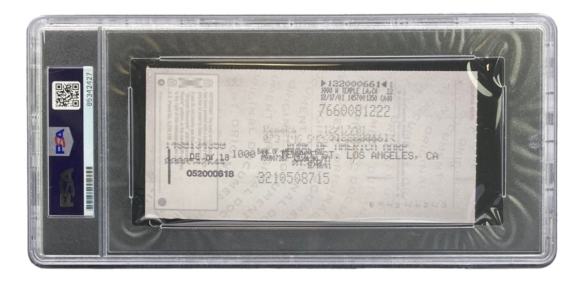 Johnny Unitas Baltimore Colts Autographed Bank Check #7507 PSA Certified - Rare NFL Memorabilia for Collectors & Sports Fans