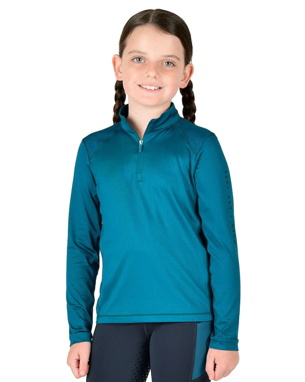 Dublin Kids' Autumn Long Sleeve Riding Shirt - Warm Equestrian Top for Girls & Boys - Perfect for Horseback Riding, Fall Outdoor Activities & School Sports