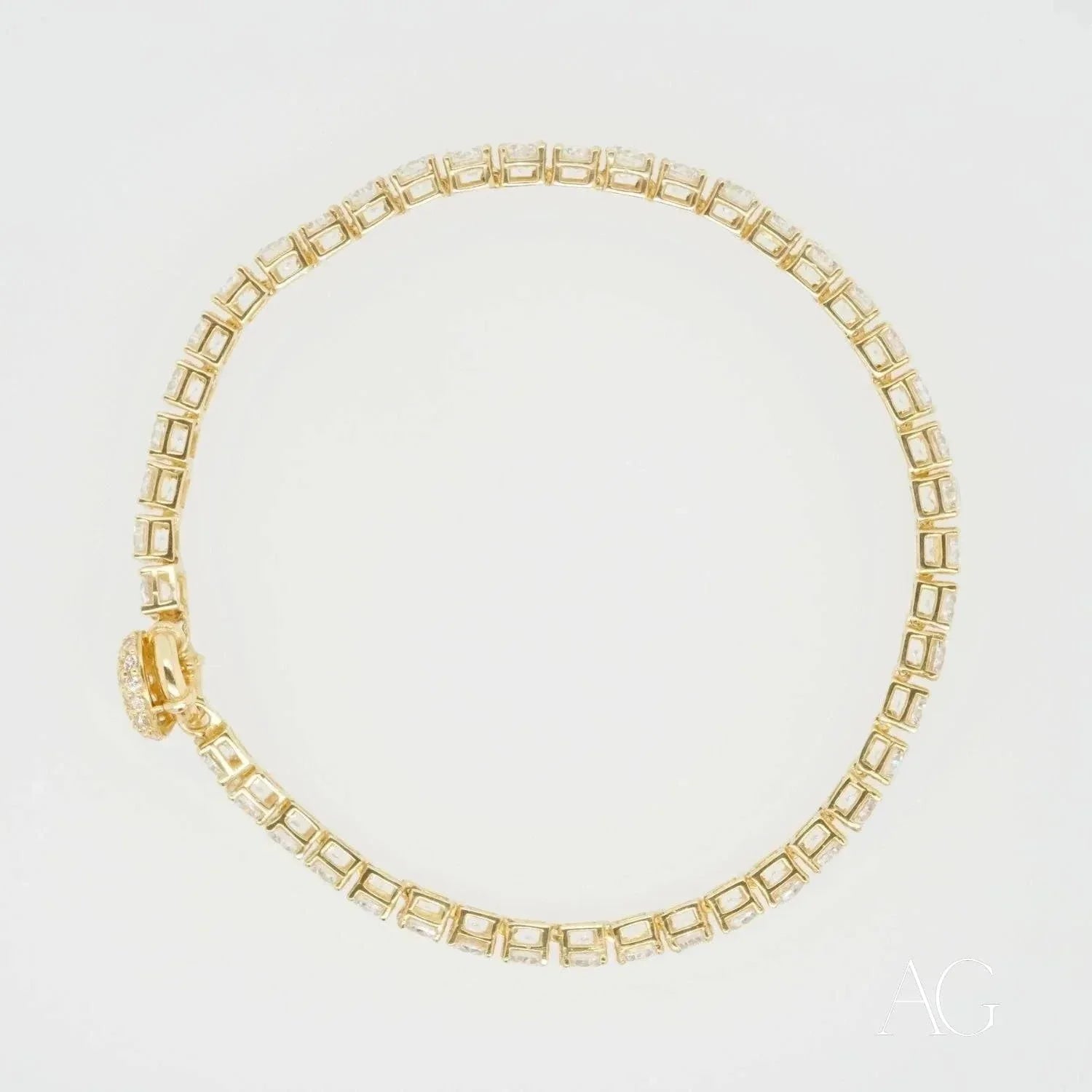 Stunning 14K Gold Plated Zirconia Tennis Bracelet for Women | Elegant Cubic Zirconia Tennis Chain Bracelet | Perfect for Weddings, Parties & Special Occasions
