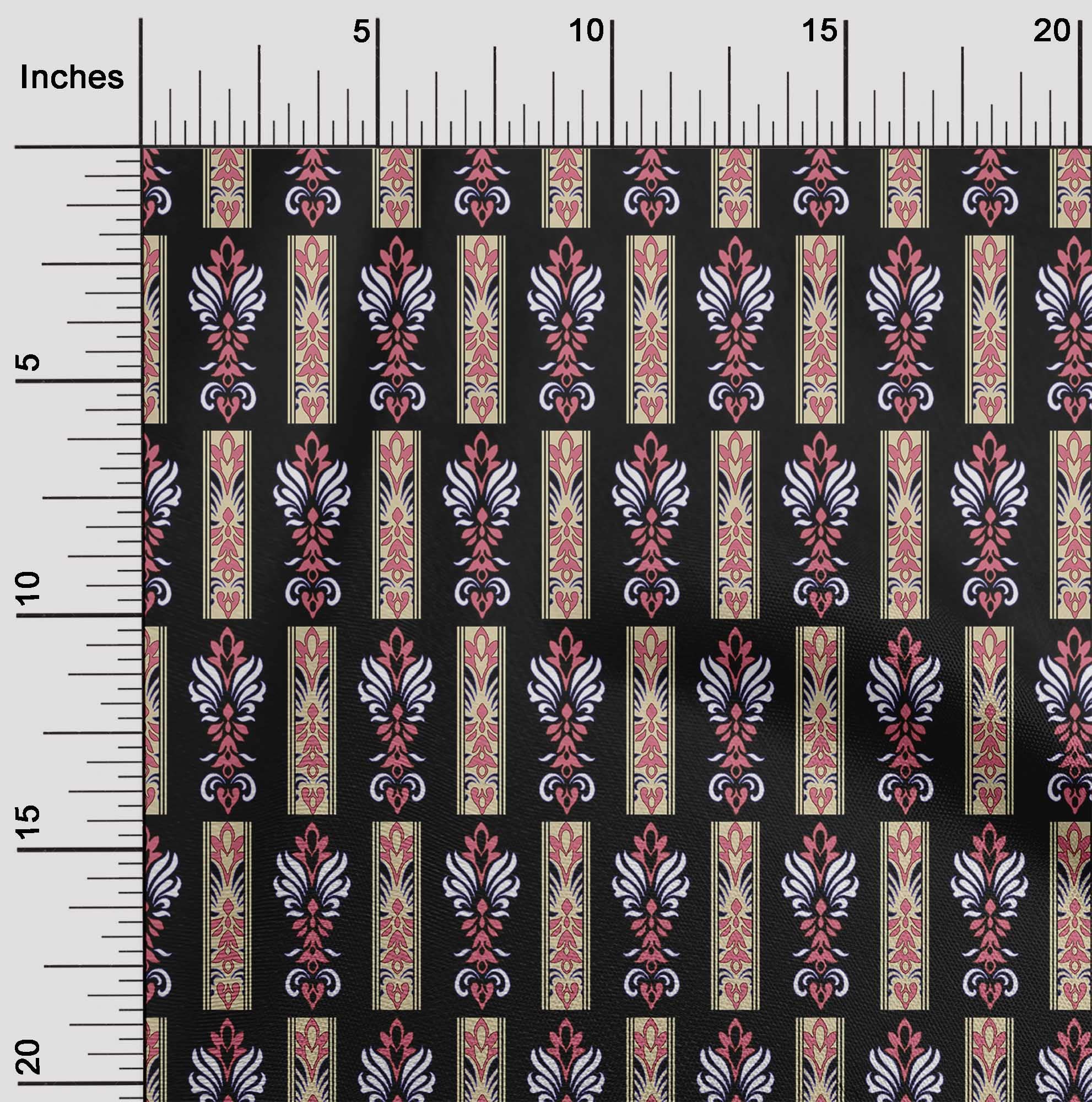 Premium 100% Cotton Cambric Black Floral Print Fabric by The Yard - 42 Inch Wide (52-13) for Dresses, Skirts & DIY Fashion Projects