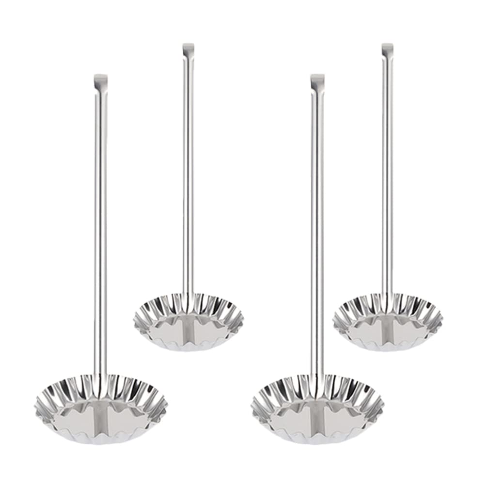 OSALADI Swedish Rosette Timbale Iron Set - 4pc Traditional Mexican Buñuelo Maker with Handle | Waffle Mold & Pastry Cutter | Perfect for Holiday Baking, Party Desserts & Family Kitchen Gadgets