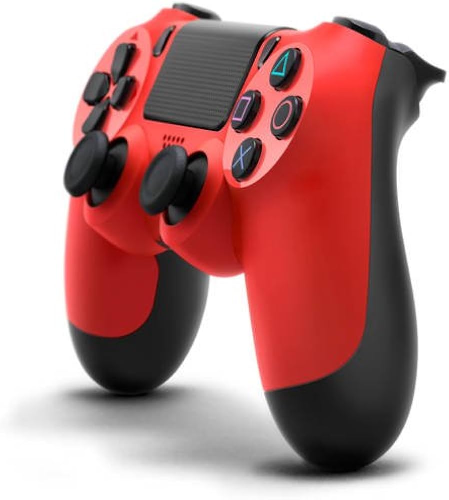 Original PlayStation 4 DualShock 4 Wireless Controller - Red/Black | Compatible with PS4 & PC | Ergonomic Design for Gaming, Streaming & Entertainment
