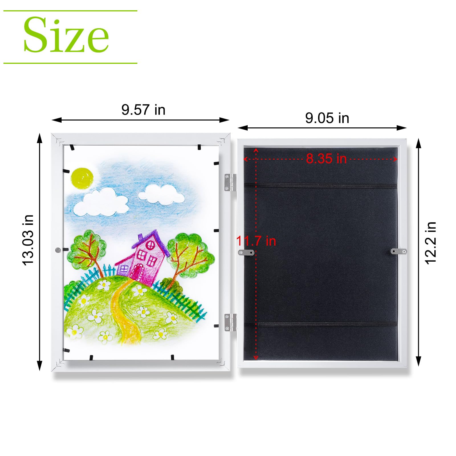 Kids Artwork Frames - Changeable Display Holds 100 A4 Pieces | White Picture Frames for Children's Drawings & Art Storage | Perfect for Home, Classroom & Gift Giving