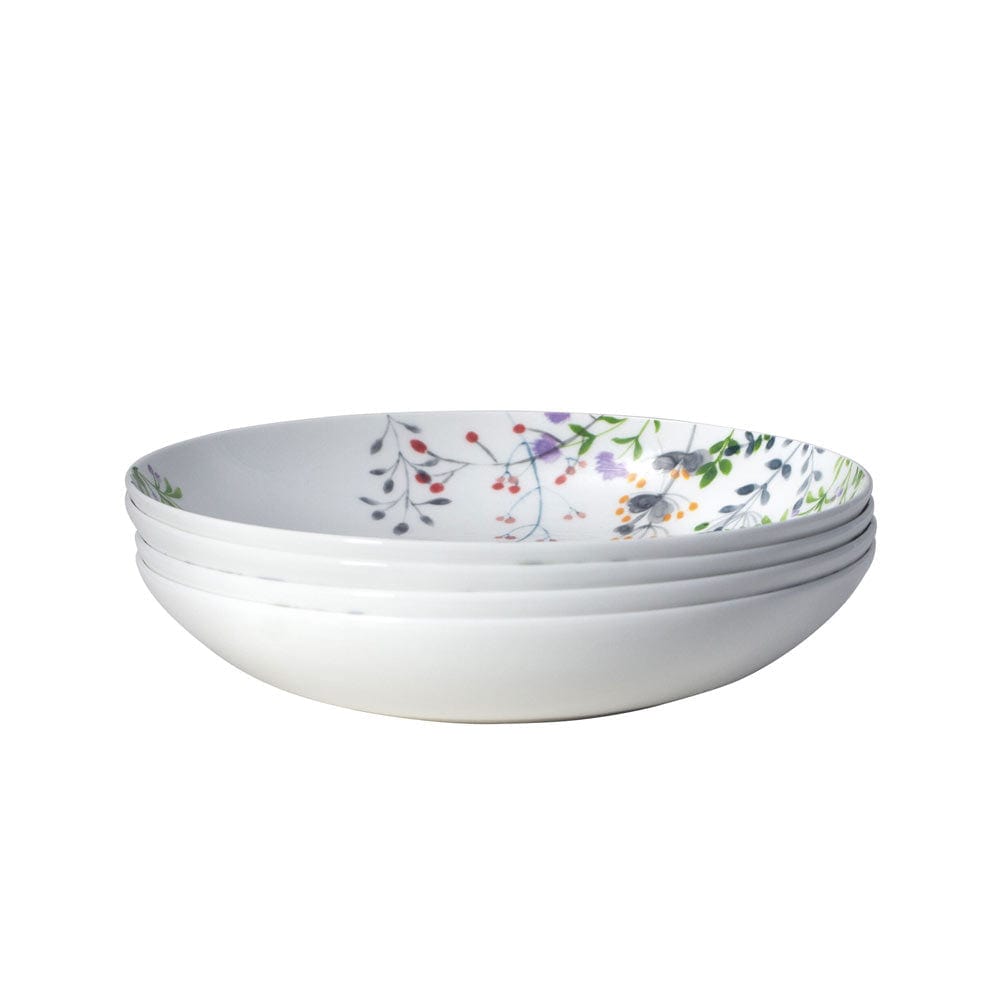 Tivoli Garden Pasta Bowls Set of 4 - Premium Ceramic Dinnerware for Italian Cuisine, Perfect for Pasta, Salad, Soup & Dessert Serving - Ideal for Home Dining, Restaurants & Gifts