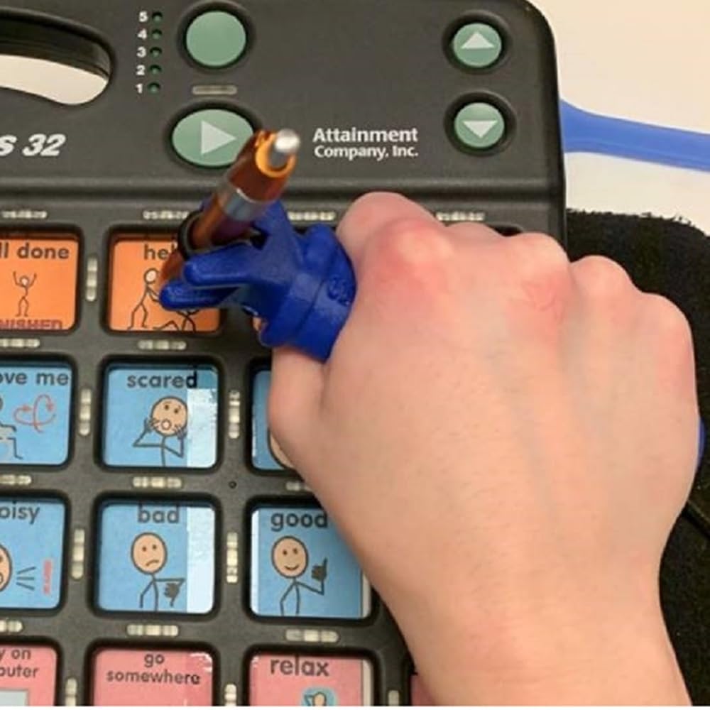 Universal Handle for Hand Disabilities - Blue, Assistive Grip Aid for Daily Use