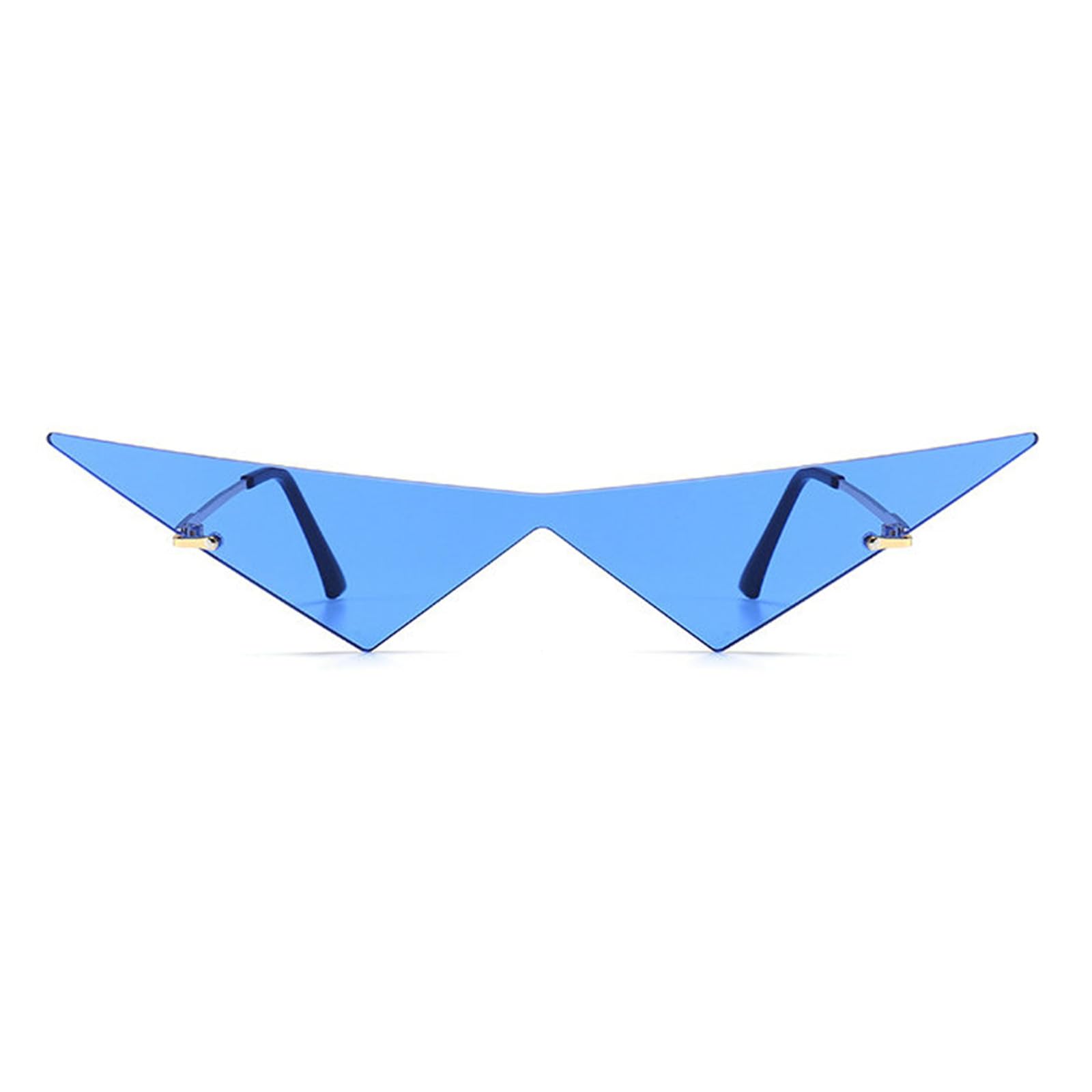 Trendy Frameless One Piece Triangle Sunglasses for Women & Men - UV Protection Ocean Lens - Perfect for Beach, Party, and Prom