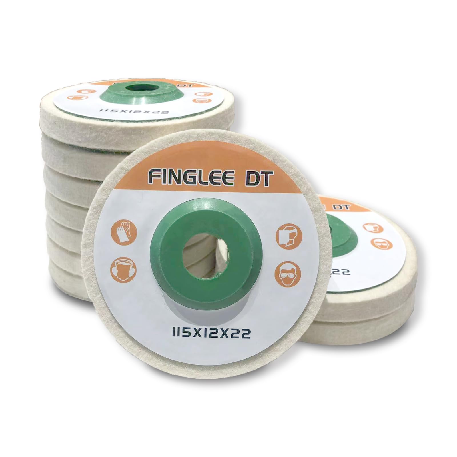 10Pcs 4-1/2 Inch Wool Felt Polishing Wheel Discs for Angle Grinder & Rotary Tools - Abrasive Buffing Pads for Metal, Wood & Jewelry Polishing - Perfect for DIY, Automotive & Metalworking Projects