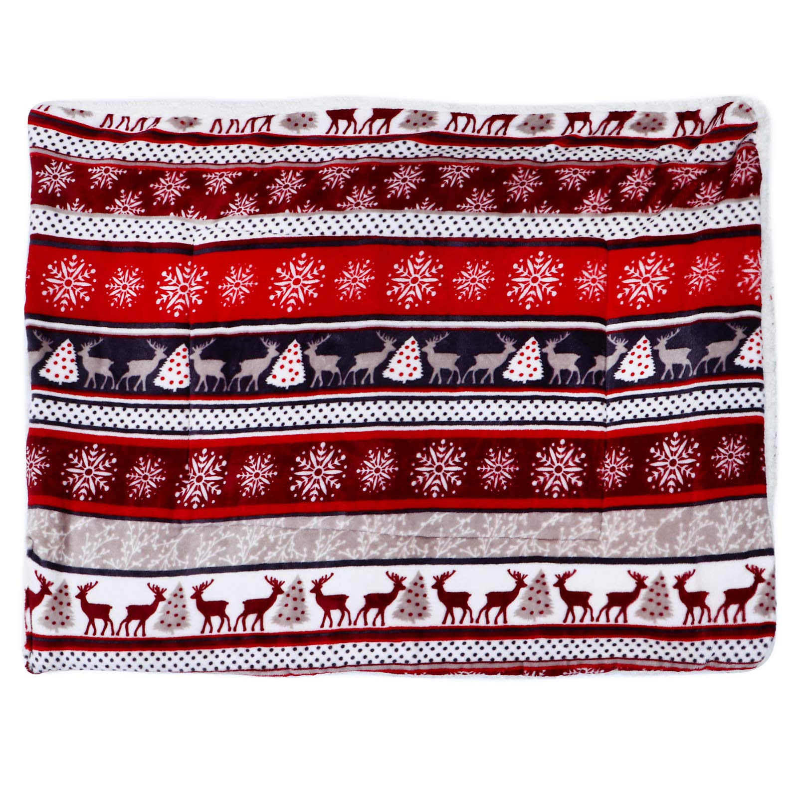 **Warm Thickened Flannel Pet Mat for Dogs & Cats - Cozy Winter Sleeping Mat for Cages & Beds - Christmas Pet Decorations**    *(Perfect for keeping pets warm during winter, ideal for holiday pet bedding and festive home decor)*