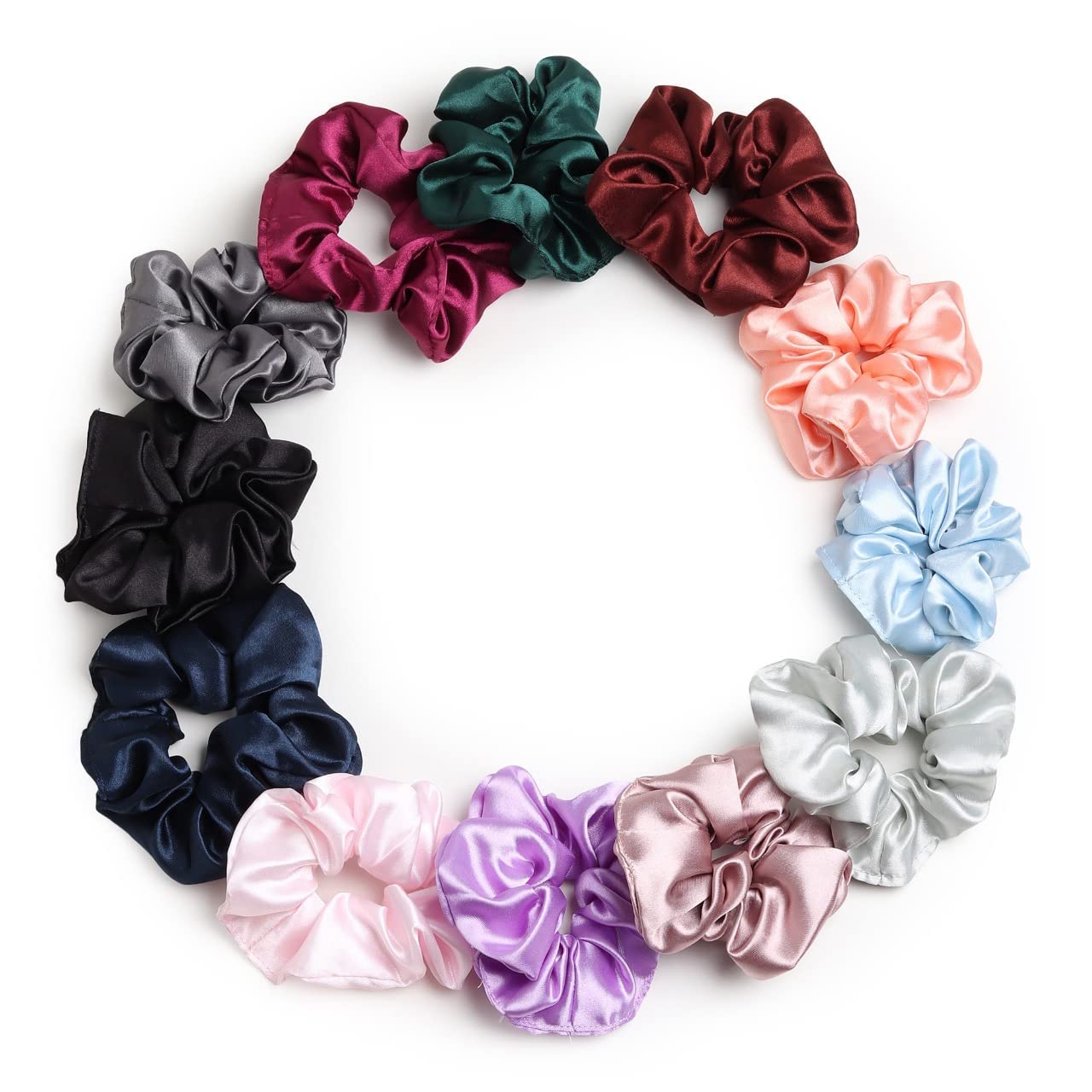 VIDORA Women's Soft Hair Scrunchies - 6 Pack Cute Ponytail Holders & Hair Ties for Women & Girls, Anti Hair Breakage, Colorful Hair Accessories - Perfect for Workouts, Office, School & Everyday Use