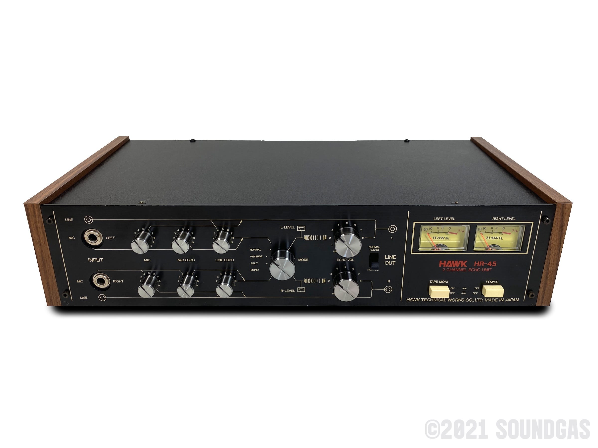 Hawk HR 45 Professional Stereo Spring Reverb Guitar Effects Pedal - Vintage Analog Tone for Electric Guitar, Bass & Recording Studio Use