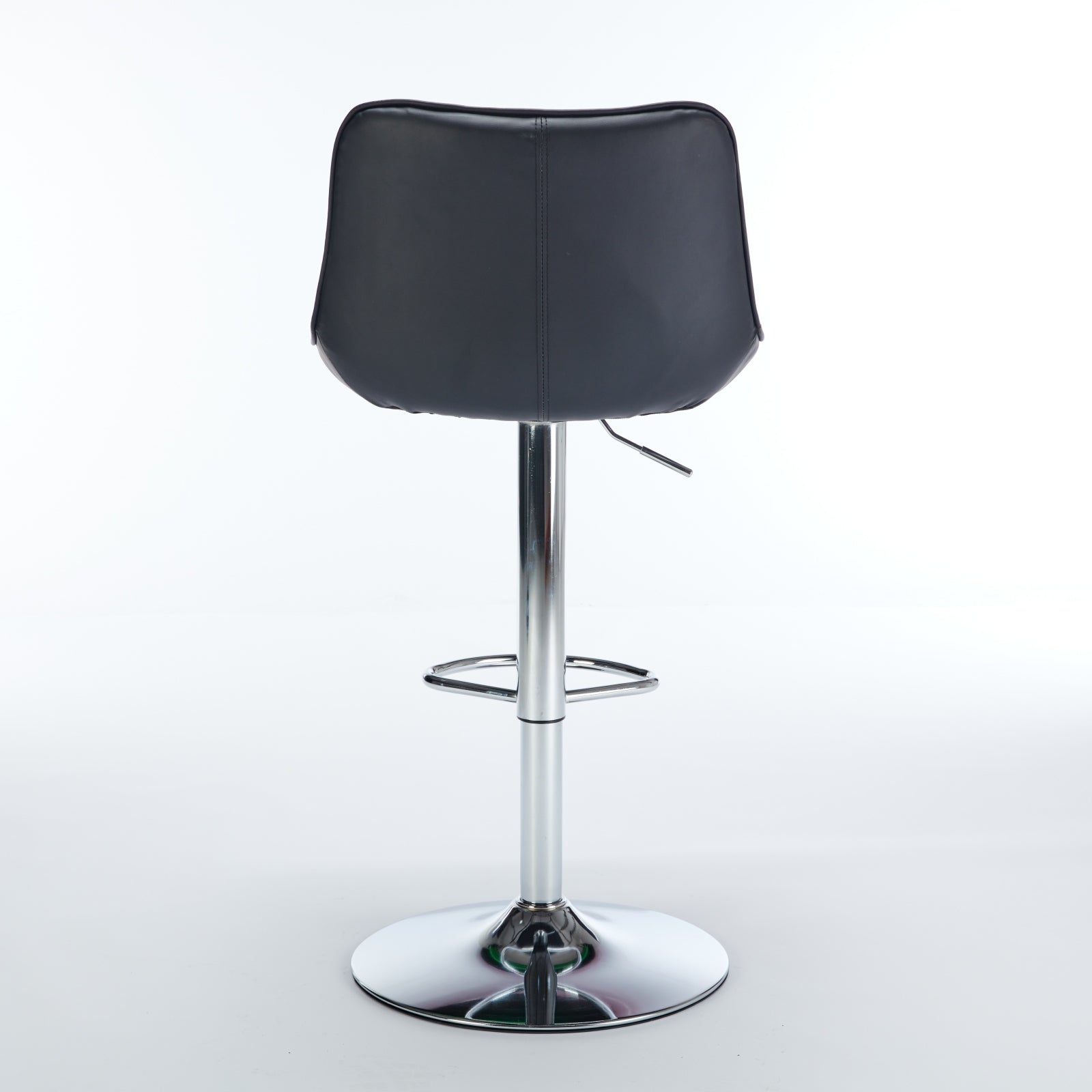 Adjustable Swivel Counter Height Bar Stools Set of 2 - Modern Kitchen Island Barstools with Back Support, Black - Perfect for Breakfast Nooks, Home Bars & Dining Areas