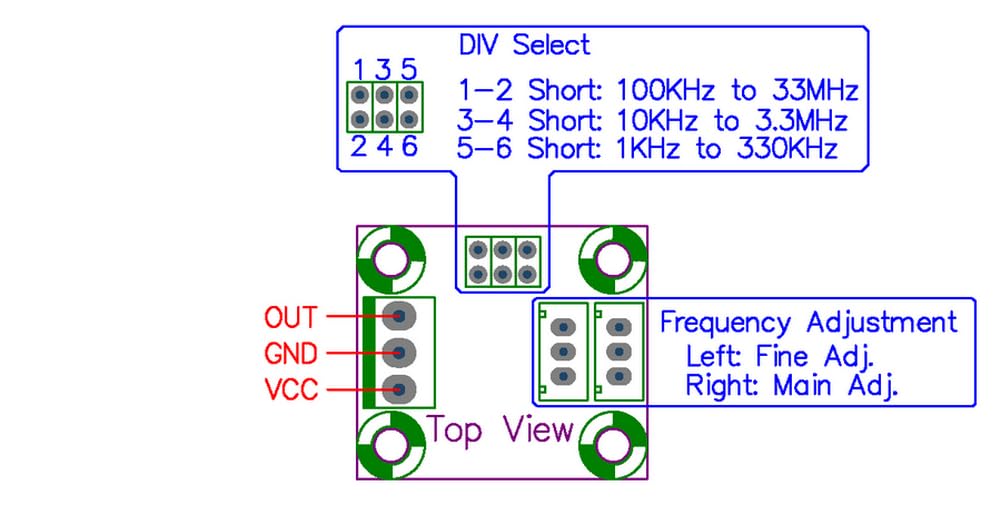 LTC1799 Adjustable Oscillator Module 1KHz to 33MHz - Precision Frequency Generator for Electronics Projects, DIY, and Lab Testing