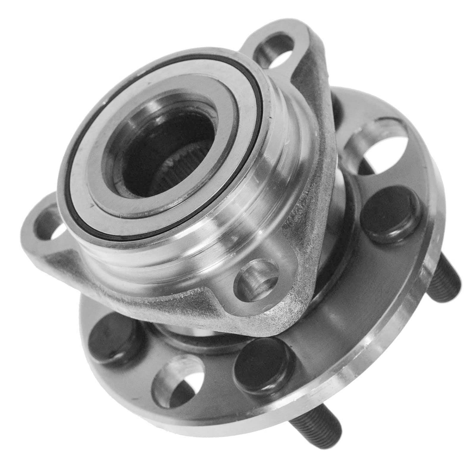 TRQ Front Wheel Bearing Hub Assembly & Brake Pads Kit - Compatible with Chevy Silverado, Buick Enclave, Pontiac G6 - Perfect for DIY Auto Repair & Maintenance