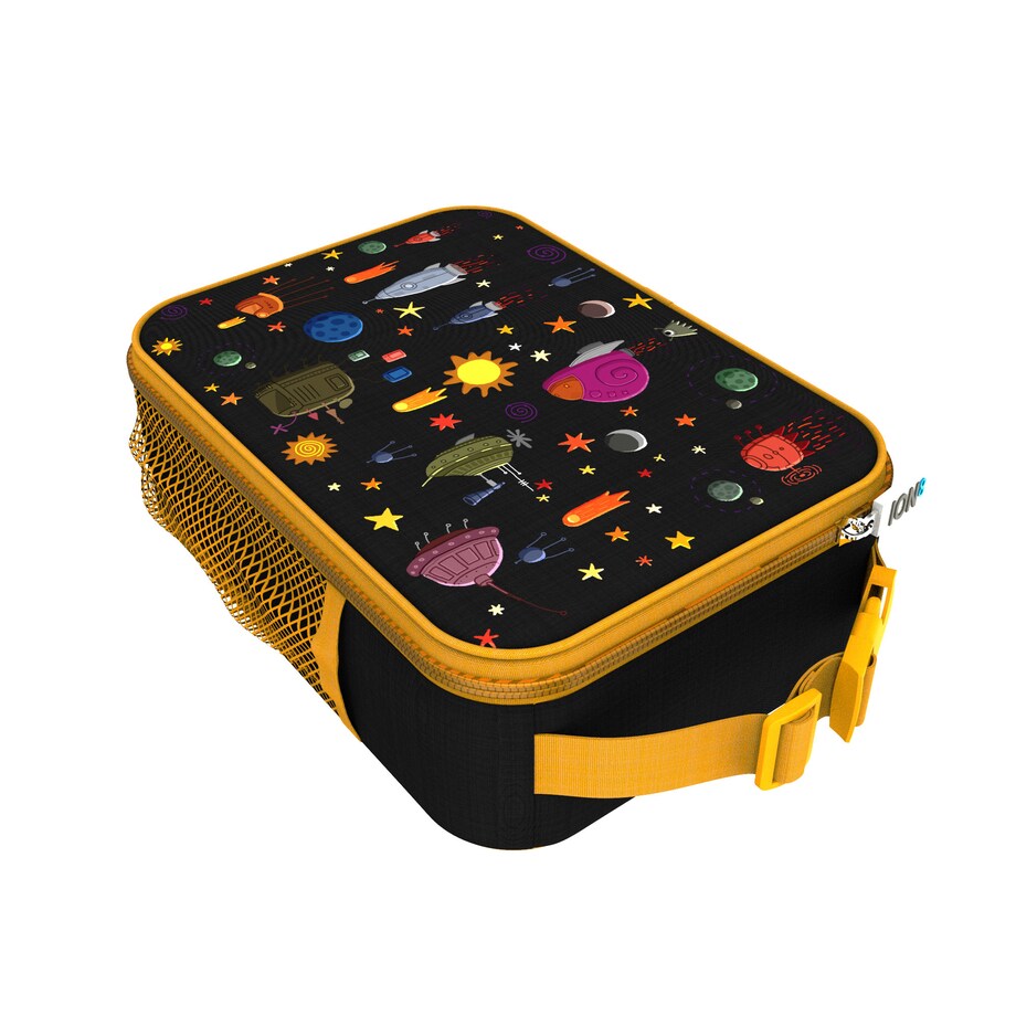 Ion8 Kids Lunch Bag with Spaceships Design - Insulated Reusable Lunch Box for School, Picnic & Travel - BPA-Free & Leak-Proof Lunch Tote for Boys & Girls
