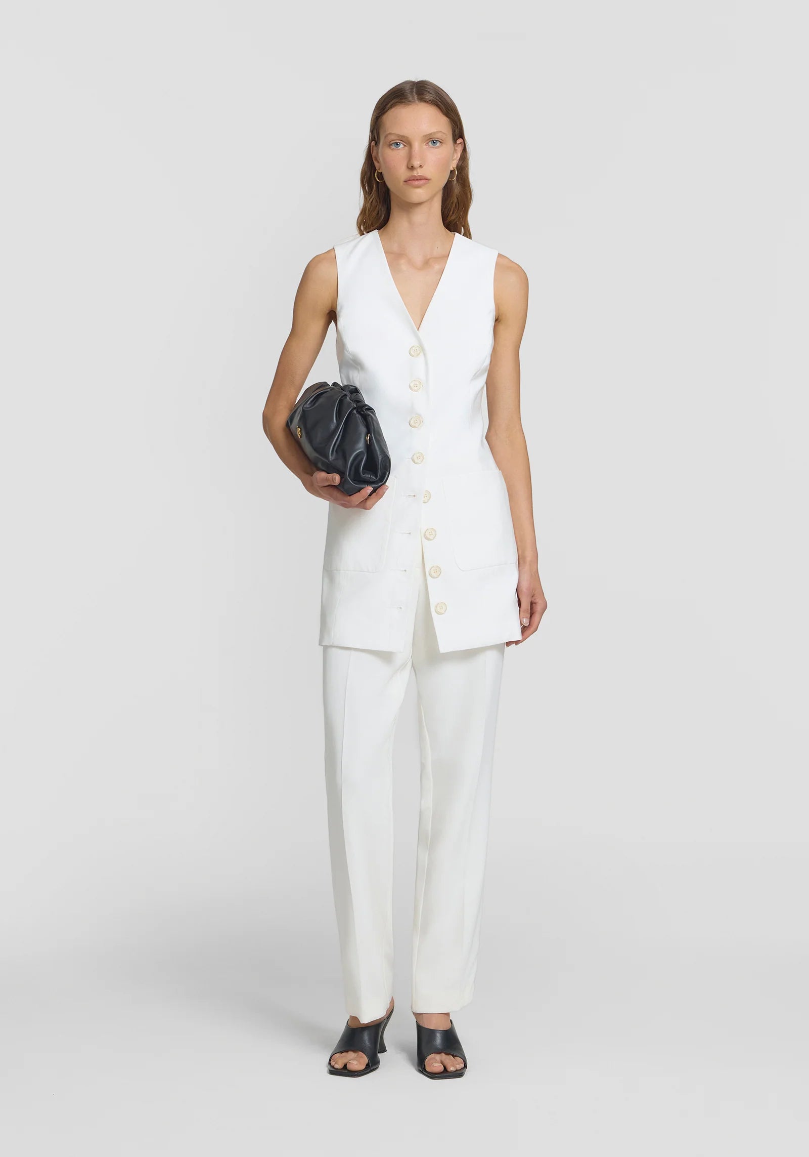 Elegant Cascade Dress for Women - Flowy Summer Maxi Dress with V-Neck & Long Sleeves - Perfect for Beach Vacations, Weddings & Date Nights