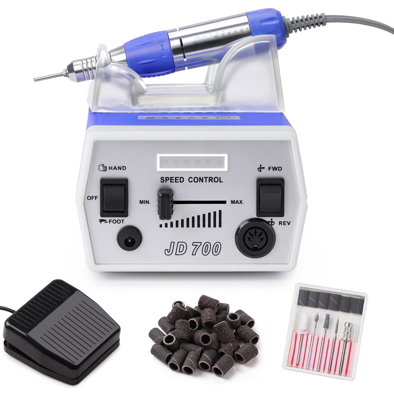 **Makartt Professional Electric Nail Drill & File JD700 - 30000 RPM High-Speed Manicure Tool for Acrylic Nails, Dip Powder, Gel Polish - Perfect for Salon & Home Nail Care**    *(Use Case: Ideal for professional nail technicians, DIY manicures, acrylic nail application, dip powder systems, and gel polish removal.)*