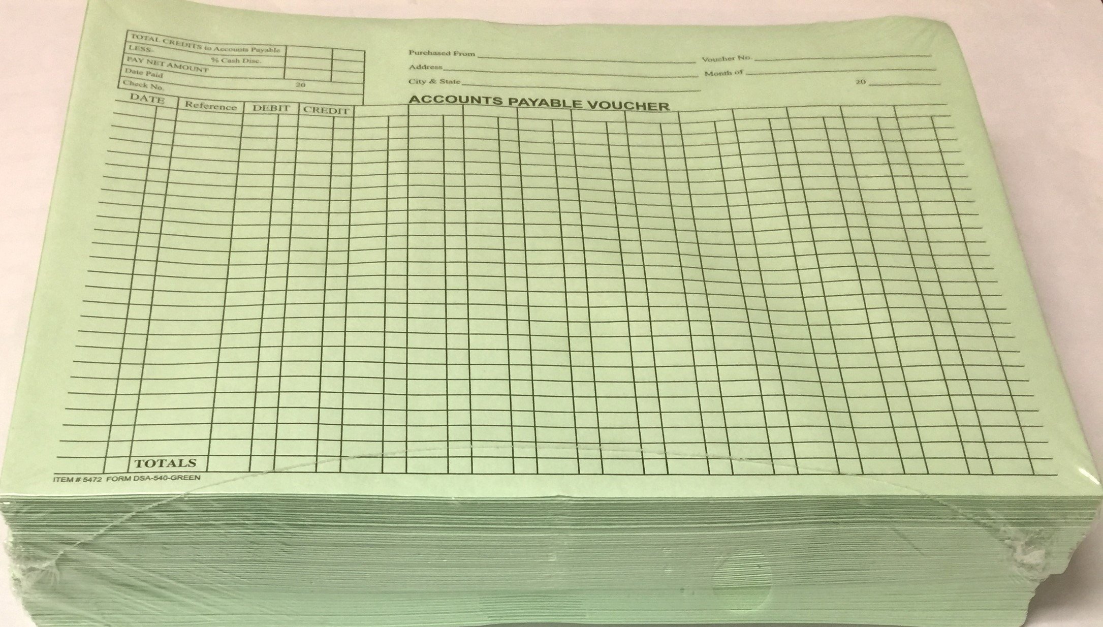 Green Accounts Payable Voucher Envelopes - 500 per Box | Secure Business Payment Documentation & Office Organization