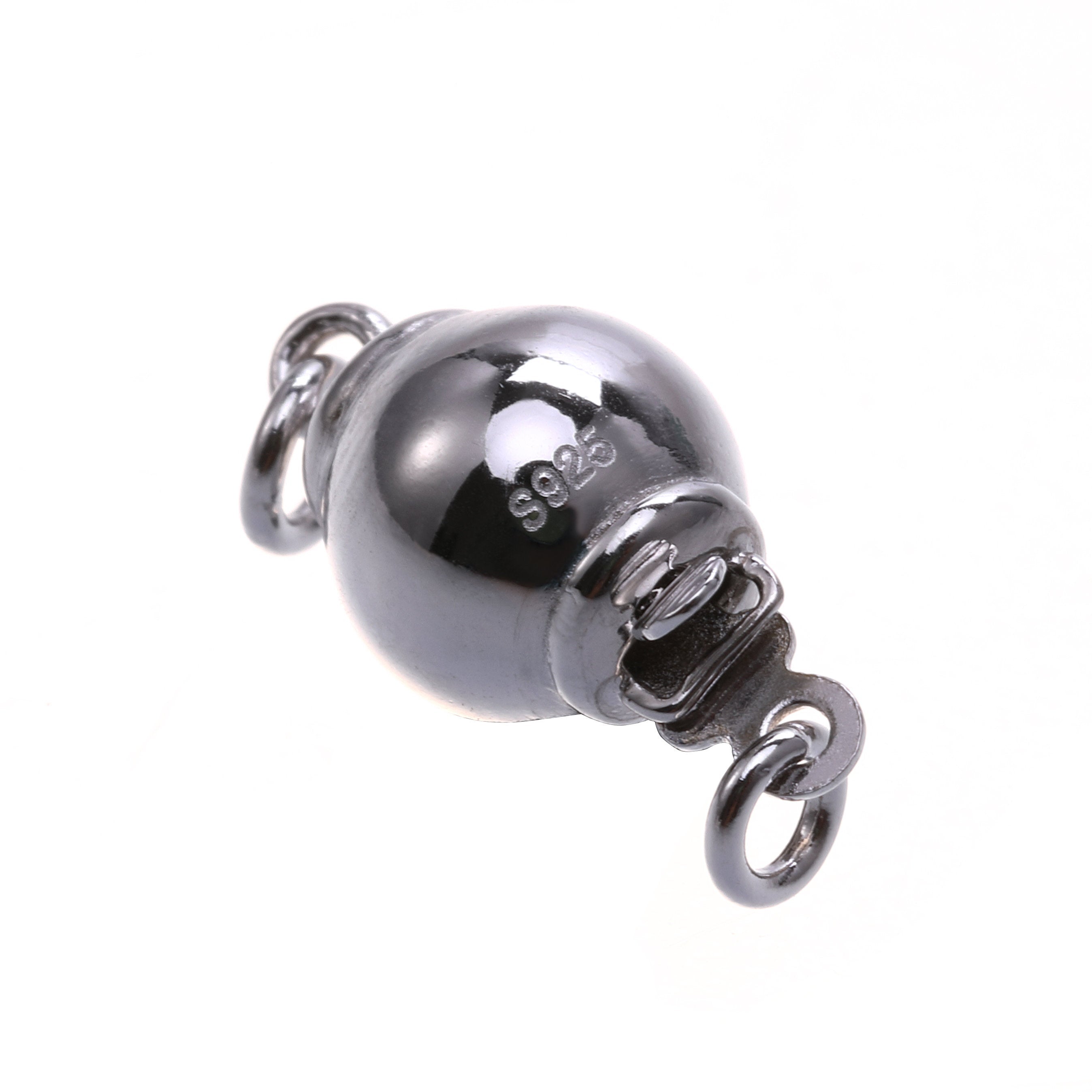 925 Sterling Silver Ball Shape Clasp - 8mm Size - Jewelry Making Supplies for Necklaces, Bracelets & DIY Crafts (Sold Per Piece)