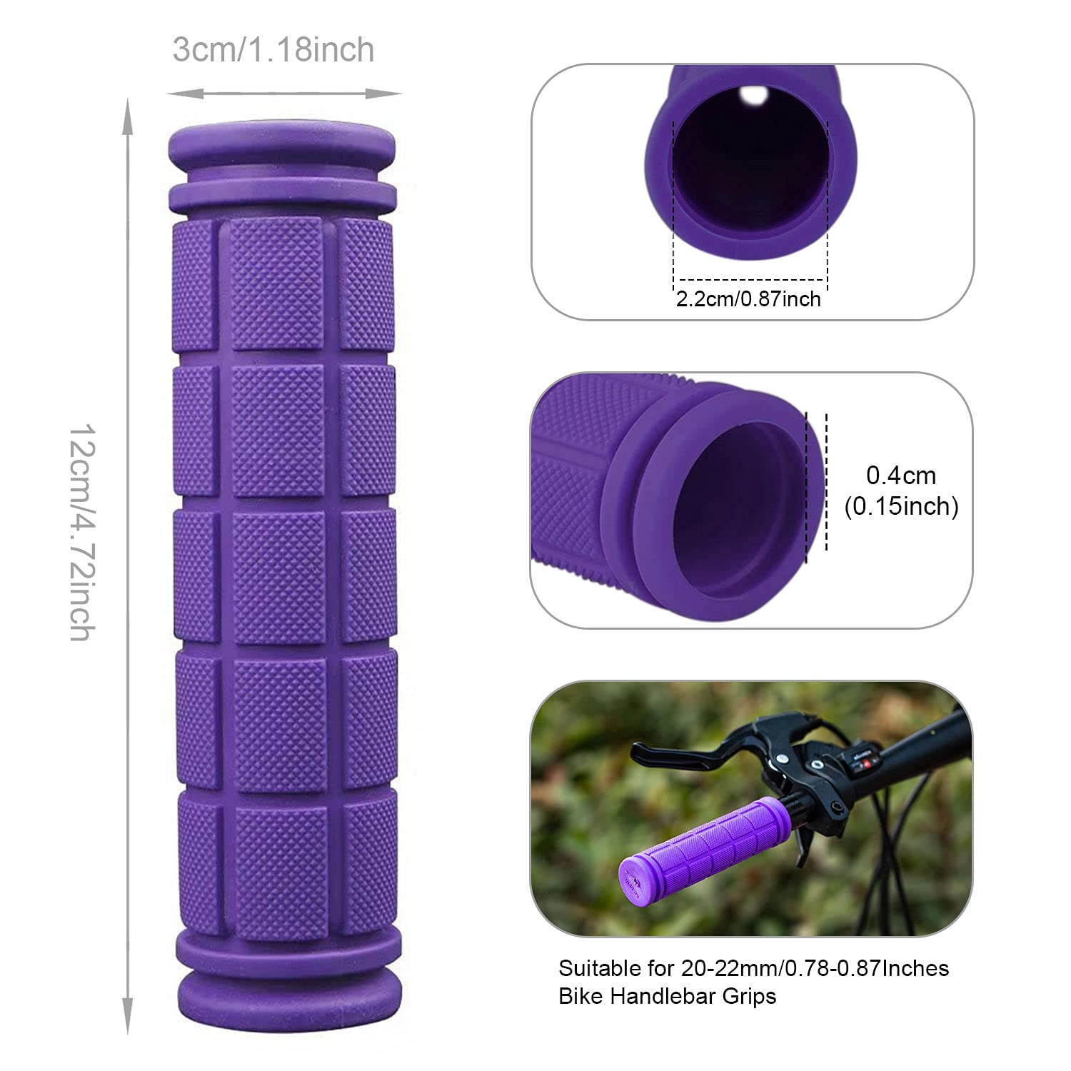 Non-Slip Soft Rubber Bike Handlebar Grips with Tassel Streamers for Kids - Durable MTB BMX Scooter Cruiser Bicycle Replacement Parts | Perfect for Boys & Girls Cycling, Mountain Biking and Urban Commuting