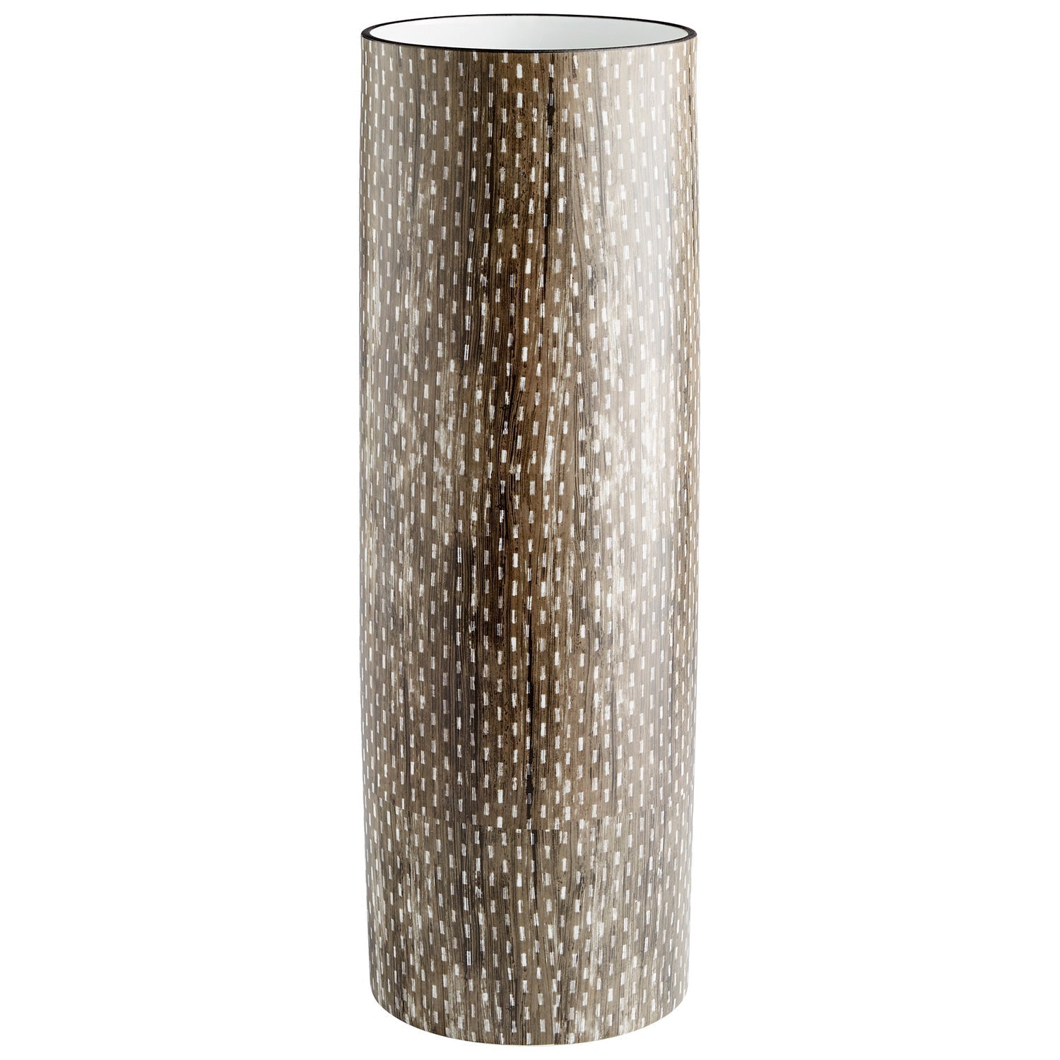 Cyan Design 10934 Atacama Vase - Large Thatched Sienna Handcrafted Ceramic Home Decor for Living Room, Dining Table & Boho Style Interiors