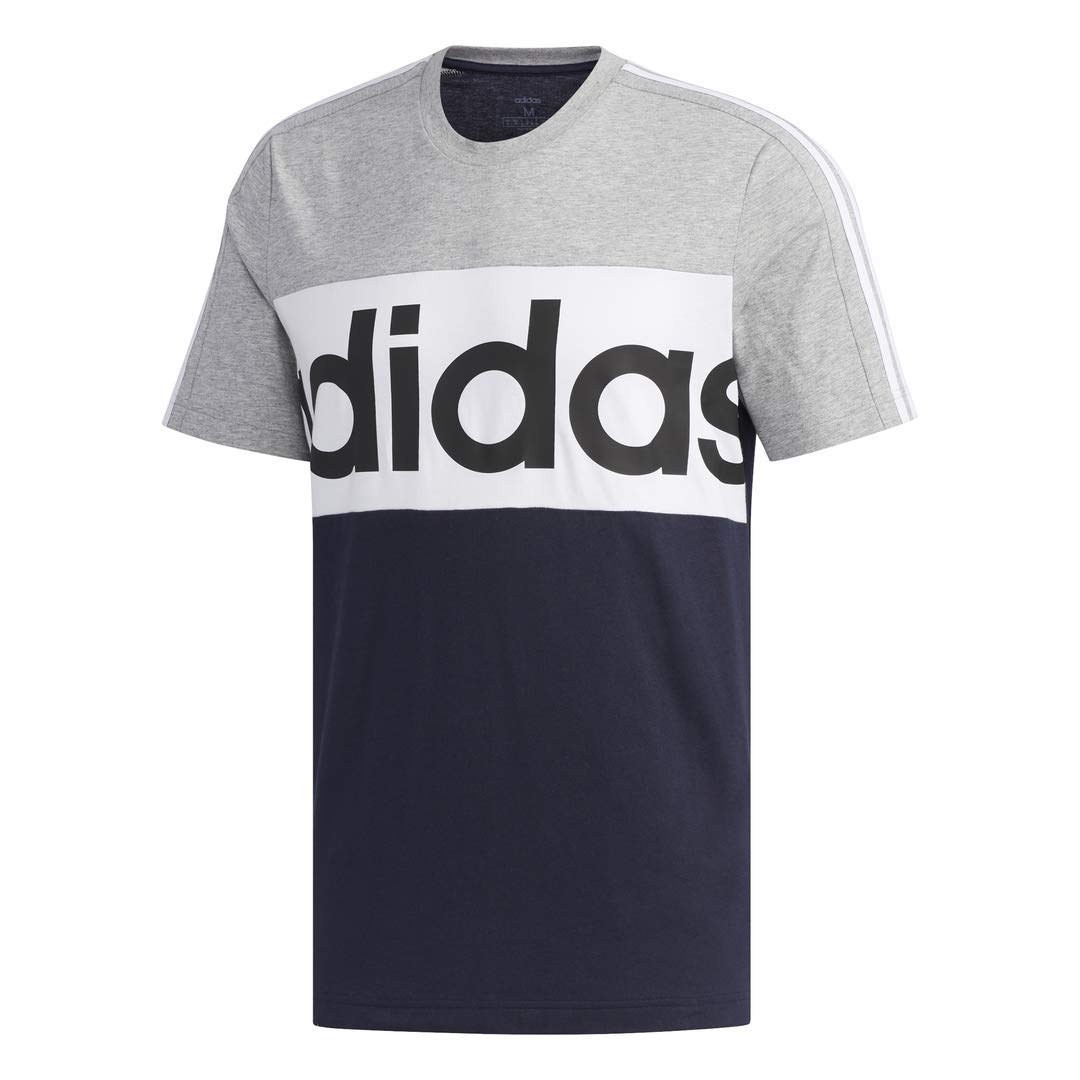 Adidas Men's Essential Colorblock T-Shirt - Comfortable Casual Short Sleeve Tee for Gym, Workout, and Everyday Wear