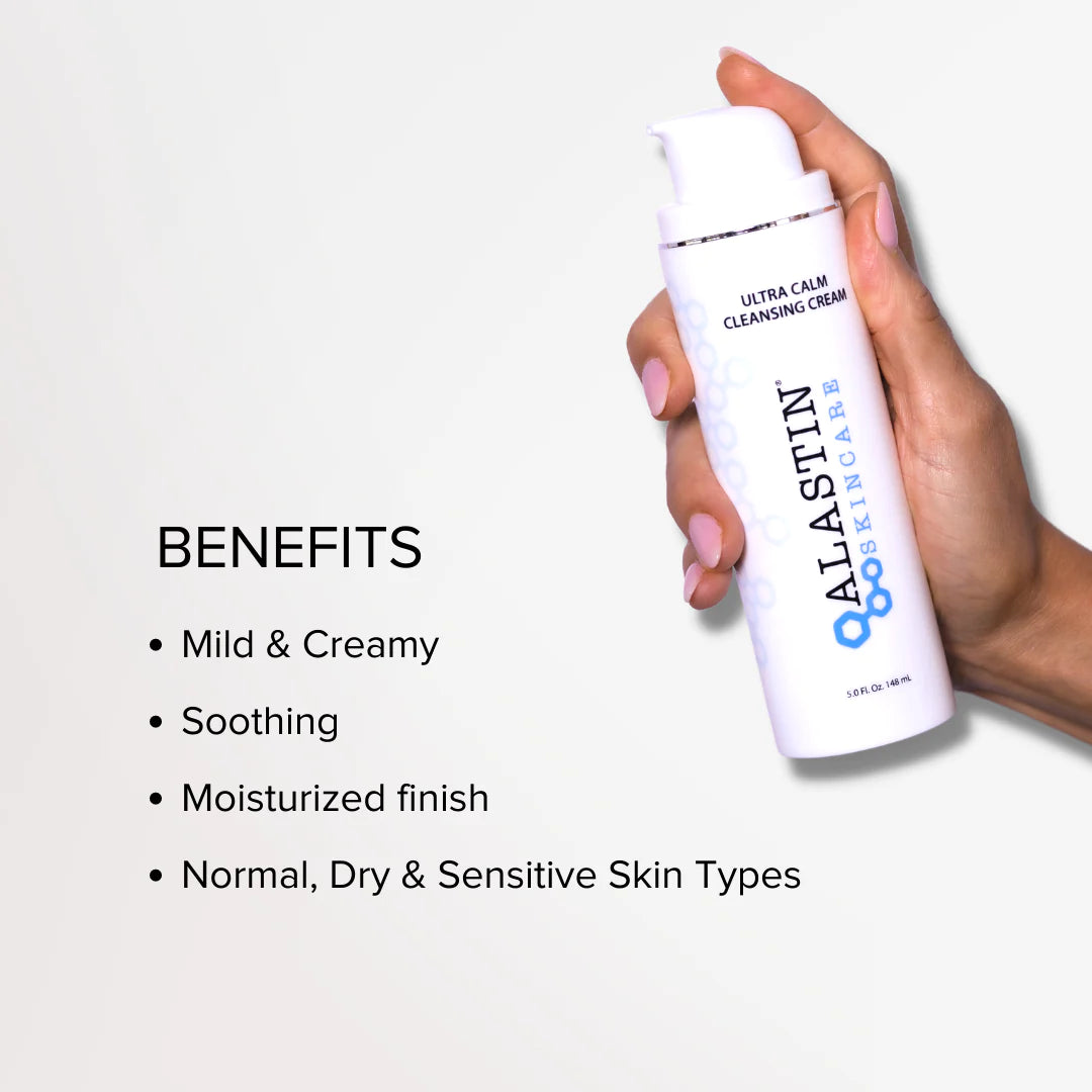 Alastin Ultra Calm Gentle Cleansing Cream for Sensitive Skin | Soothing Facial Cleanser | Perfect for Daily Skincare Routine & Post-Procedure Care