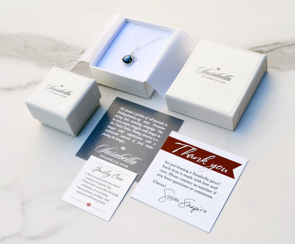 Personalized Aquamarine Necklace - March Birthstone Gift for Her | Bridesmaid Jewelry & Birthday Present