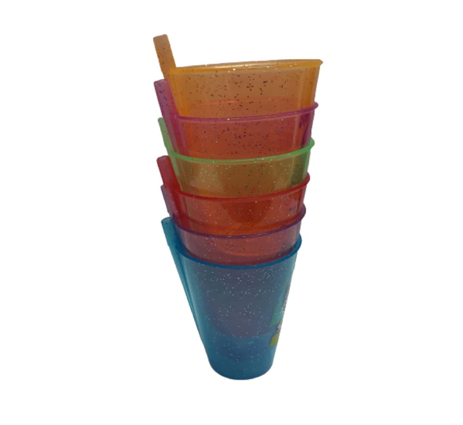 SBAPRIME Fun Cartoon Printed Colorful Straw Cups for Toddlers - BPA-Free Leakproof Sippy Cups (Pack of 2) - Perfect for Daycare, Travel & Outdoor Activities