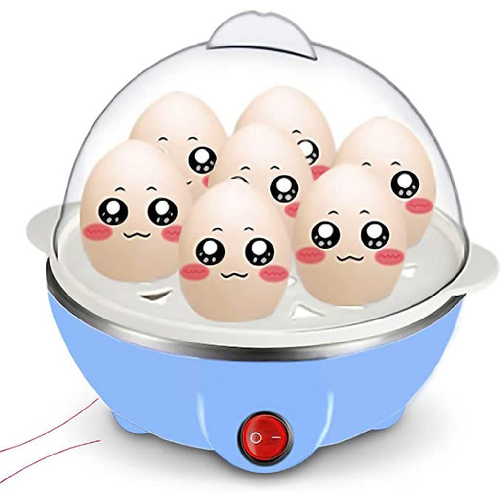 7-in-1 Electric Egg Cooker - Multi-Functional Egg Boiler, Steamer & Poacher for Perfect Hard/Soft Boiled, Poached & Fried Eggs (16x14.5cm) - Ideal for Breakfast Meal Prep & Healthy Cooking
