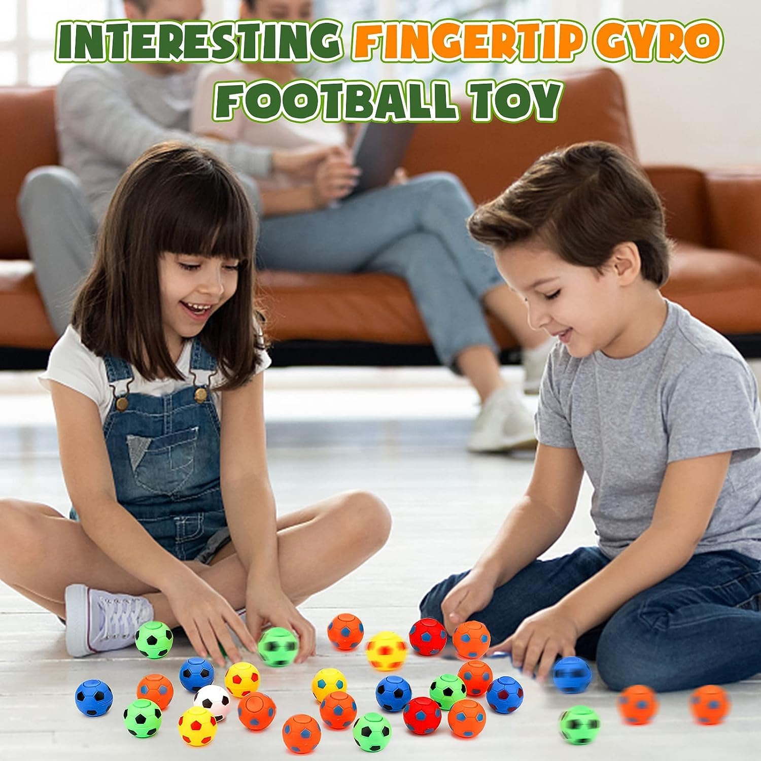 33 Pcs Mini Fidget Spinners Soccer Ball Toys - Stress Relief, Party Favors, Classroom Prizes, Pinata Fillers | Perfect for Kids Gifts, Birthday Party Supplies, Goodie Bags & Sensory Play