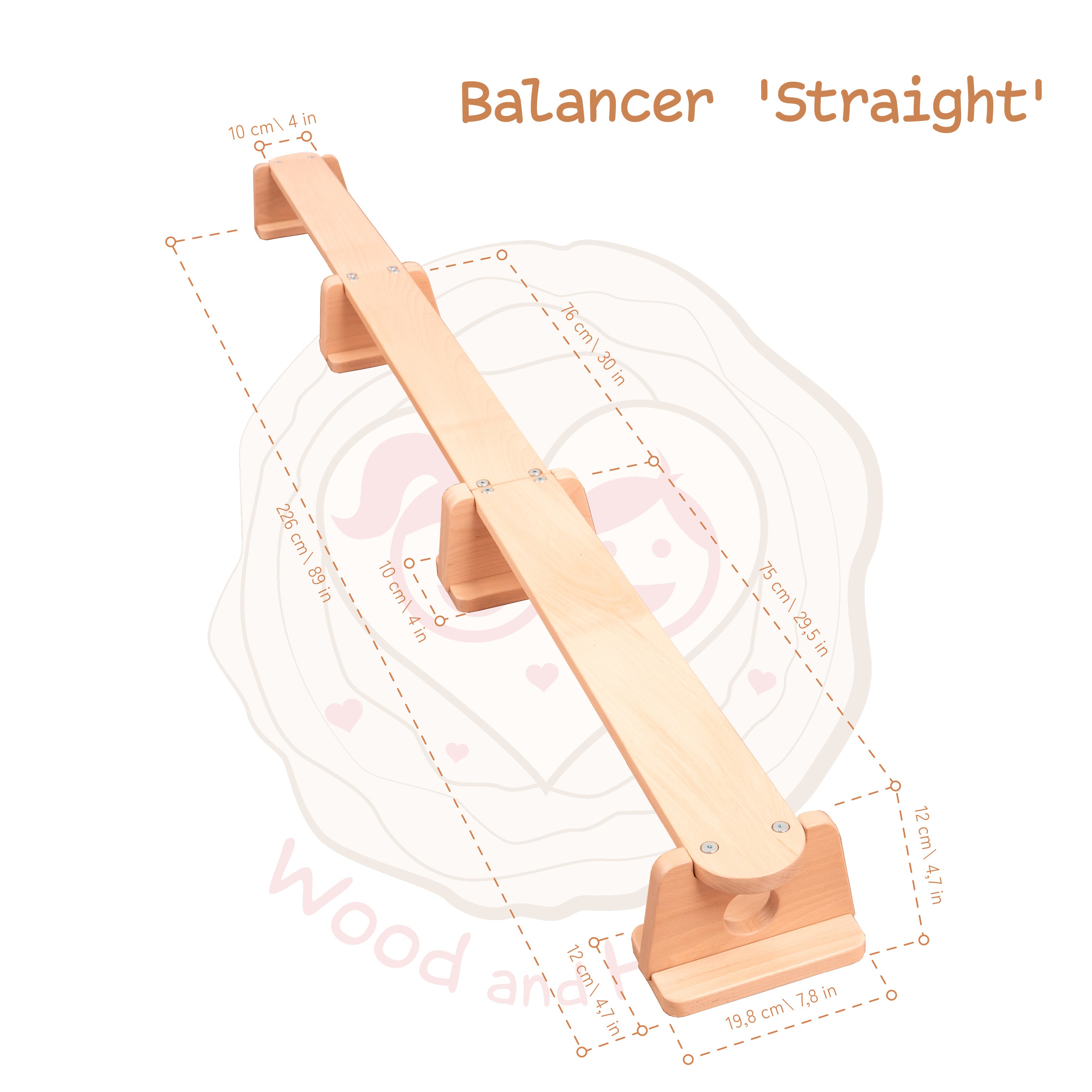 Kids Balance Beam - Non-Slip Gymnastics Training Equipment for Toddlers & Children - Perfect for Indoor/Outdoor Play, Yoga, and Motor Skill Development