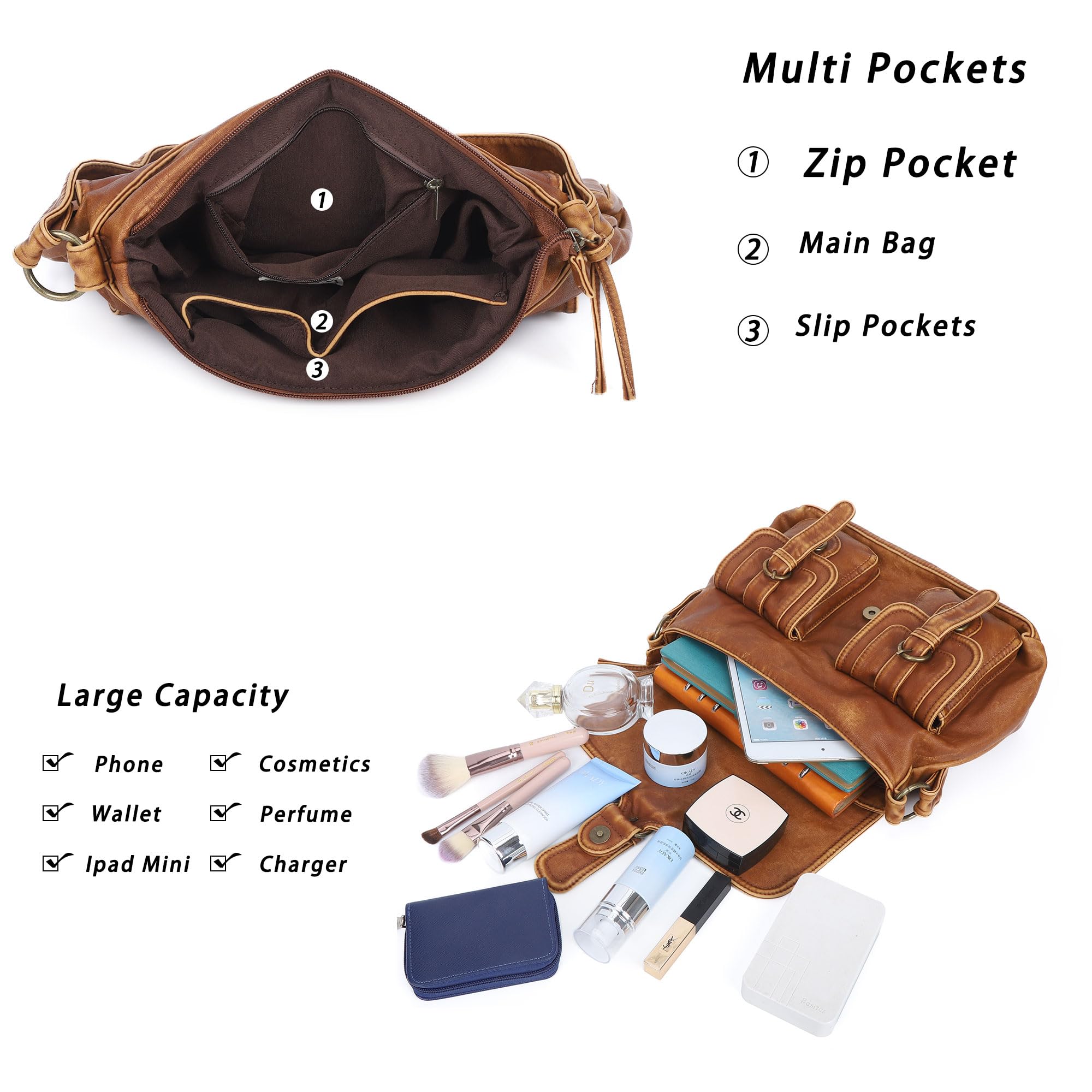 Angel Kiss Vegan Leather Handbags for Women - Crossbody, Hobo & Tote Purses | Stylish Satchel Bags for Work, Travel & Everyday Use