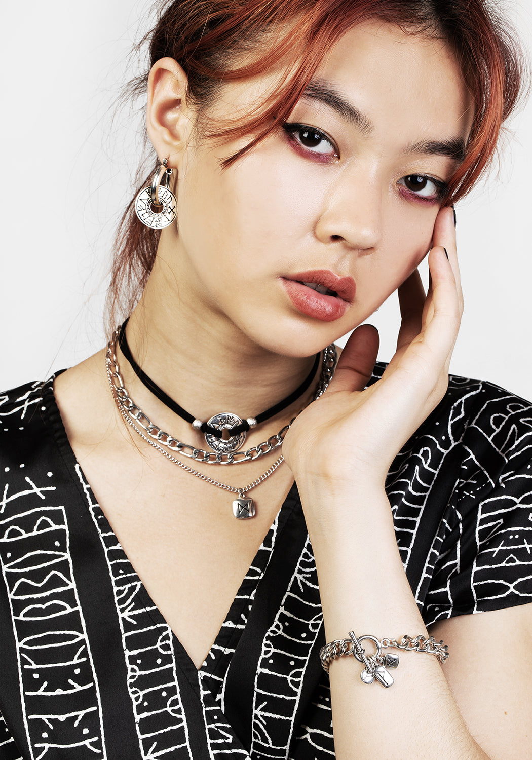 Runes Layered Necklace for Women - Viking Rune Pendant with Adjustable Chain - Perfect for Boho Fashion, Layering & Everyday Wear
