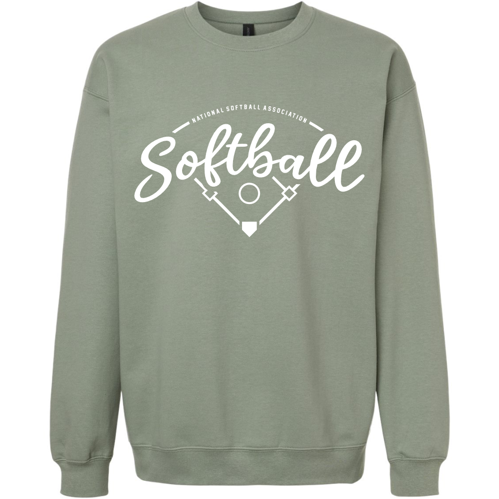 Vintage Softball Crewneck Sweatshirt - Retro Baseball Style Pullover for Men & Women | Comfortable Cotton Blend | Perfect for Game Day, Casual Wear & Sports Fans