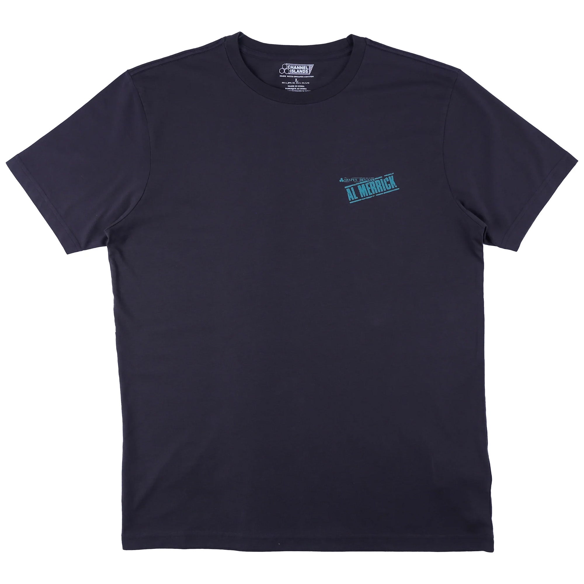 Channel Islands OG Al Stamp Men's Short Sleeve T-Shirt - Charcoal Gray Cotton Tee for Casual Wear & Surfing