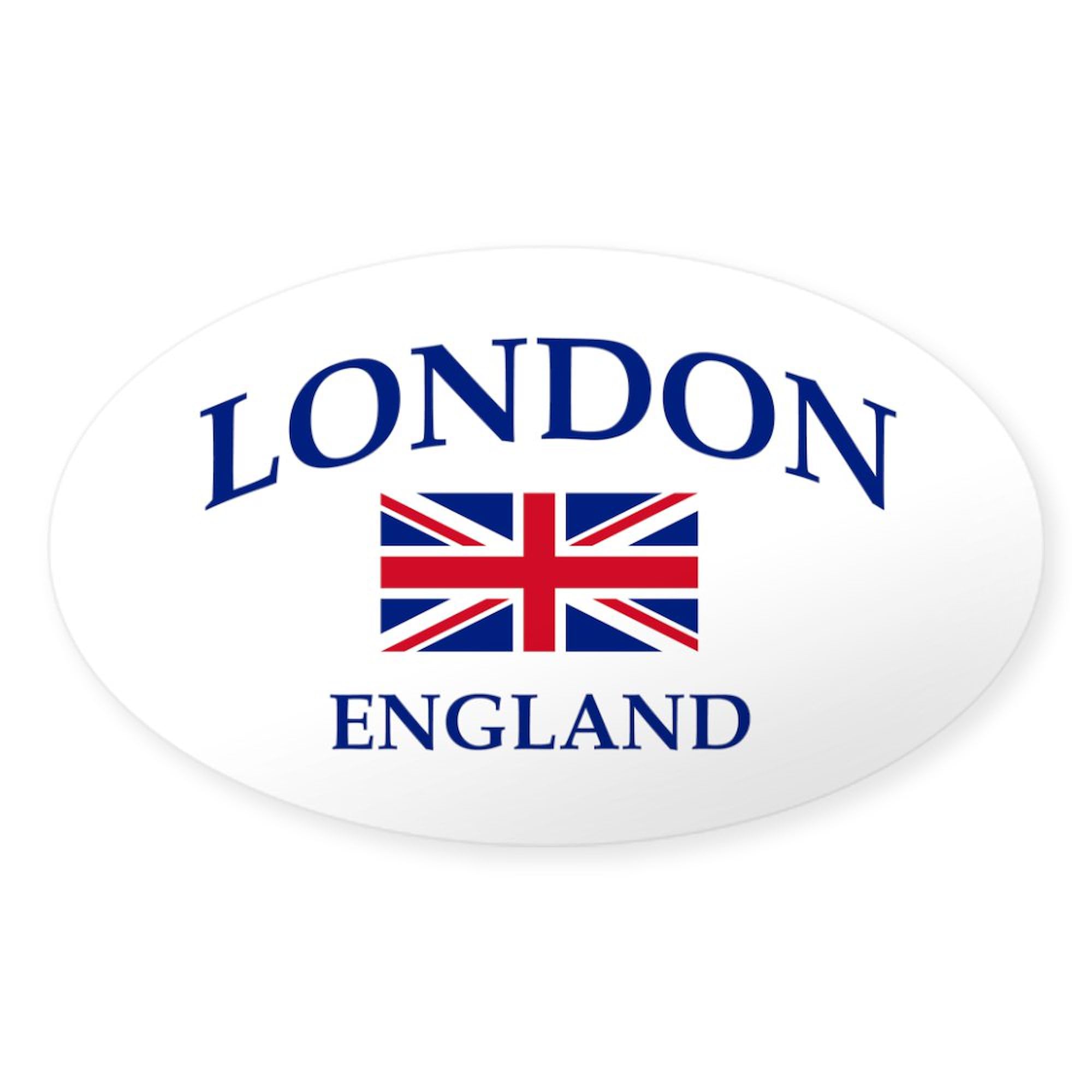 London Oval Car Bumper Sticker - Durable Vinyl Decal for Cars & Laptops