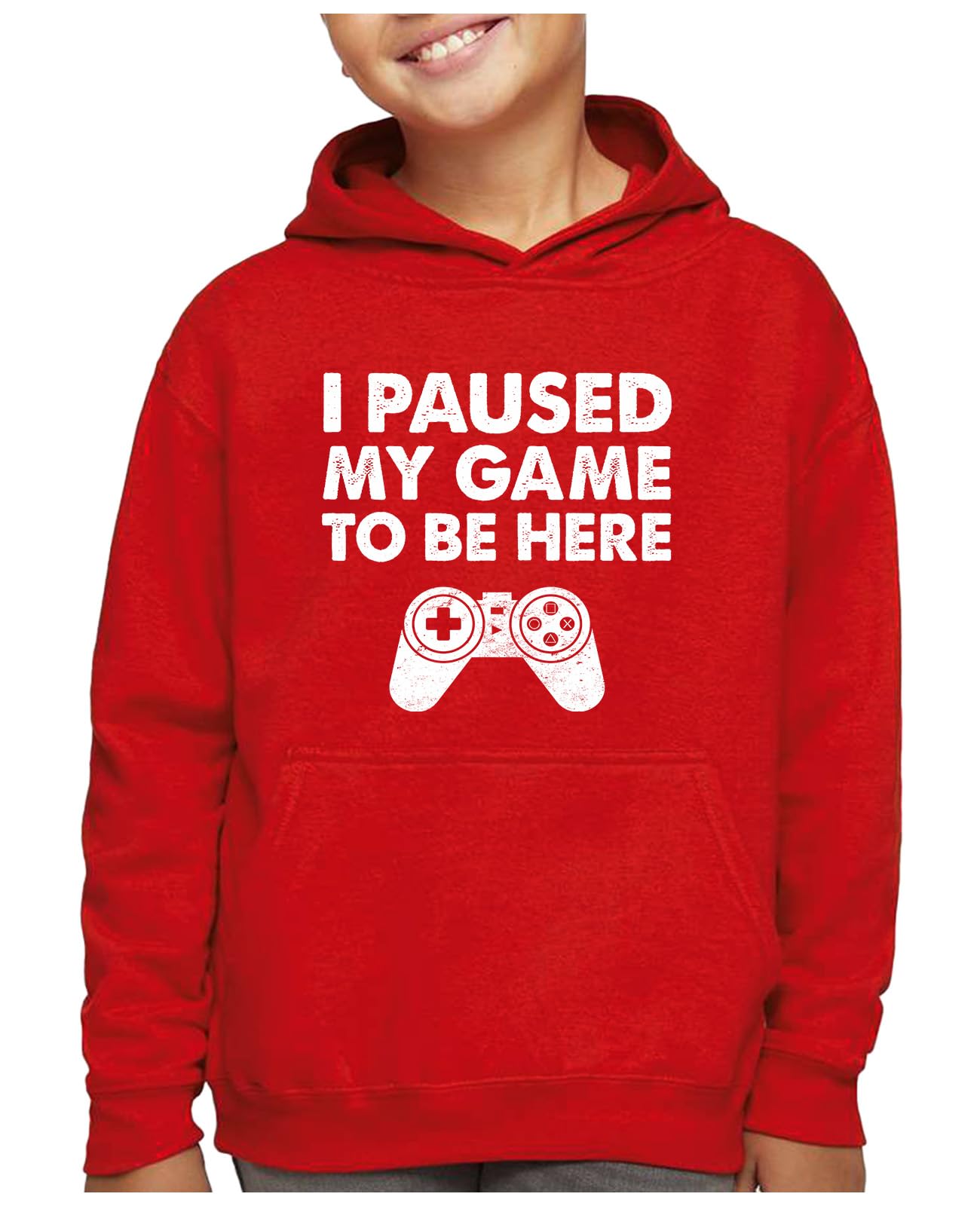 Tstars Kids Gaming Apparel - 'I Paused My Game' Graphic Hoodies & Sweatshirts for Young Gamers | Perfect for Gaming Parties, Sleepovers & Casual Wear