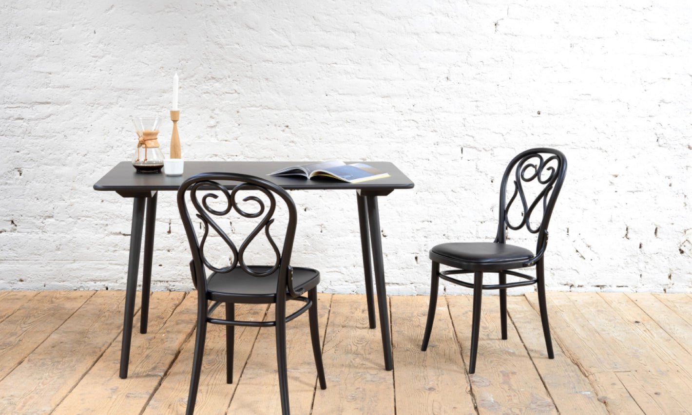 Ton August Thonet No. 4 Upholstered Bentwood Side Chair - Vintage Dining Room Chair for Kitchen, Cafe & Home Decor