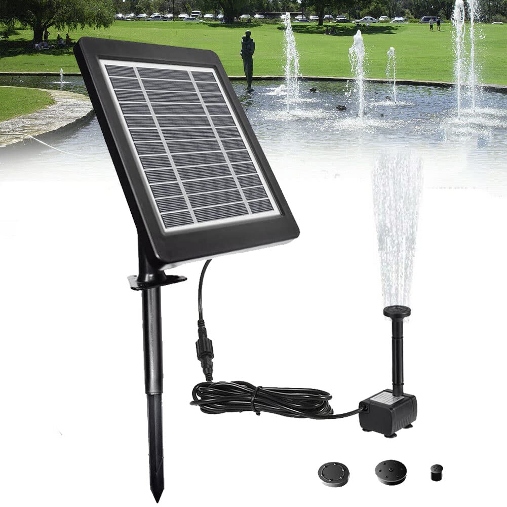 200L/H Solar Powered Water Fountain Pump with Sprayer - Plastic Mini Water Pump for Bird Bath, Pond, Pool & Garden - Outdoor Decorative Fountain for Patio, Yard & Backyard Landscaping