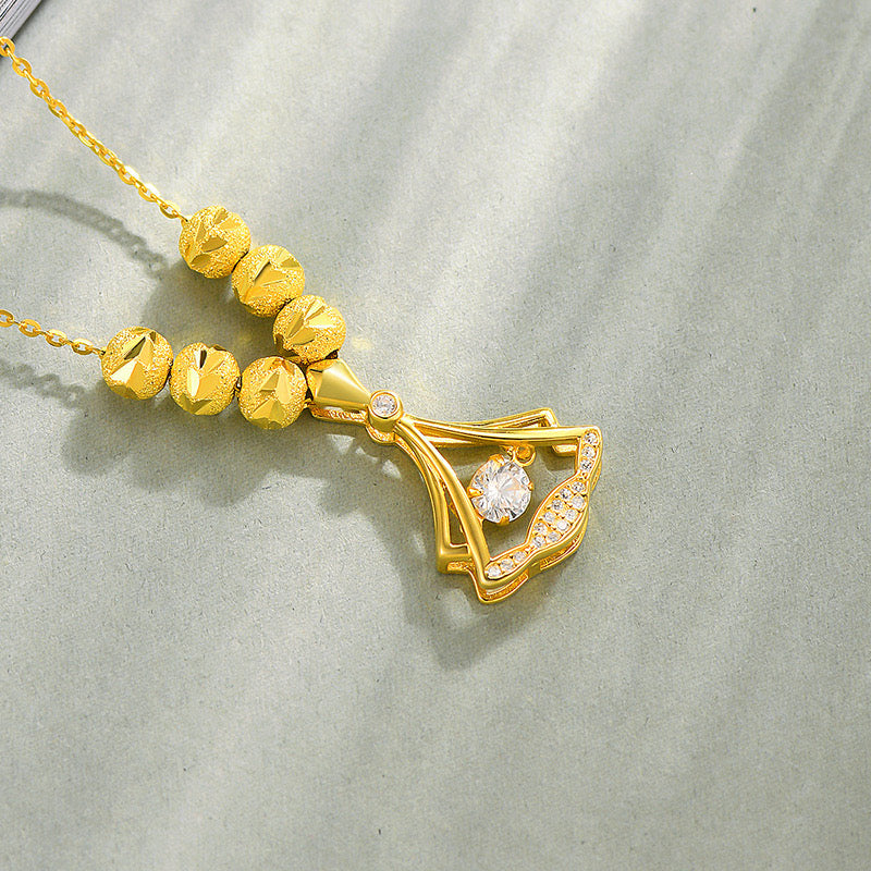 14K Gold Plated Ginkgo Leaf Pendant Necklace for Women - Elegant Dainty Chain Jewelry Gift for Her | Perfect for Everyday Wear, Date Night & Special Occasions