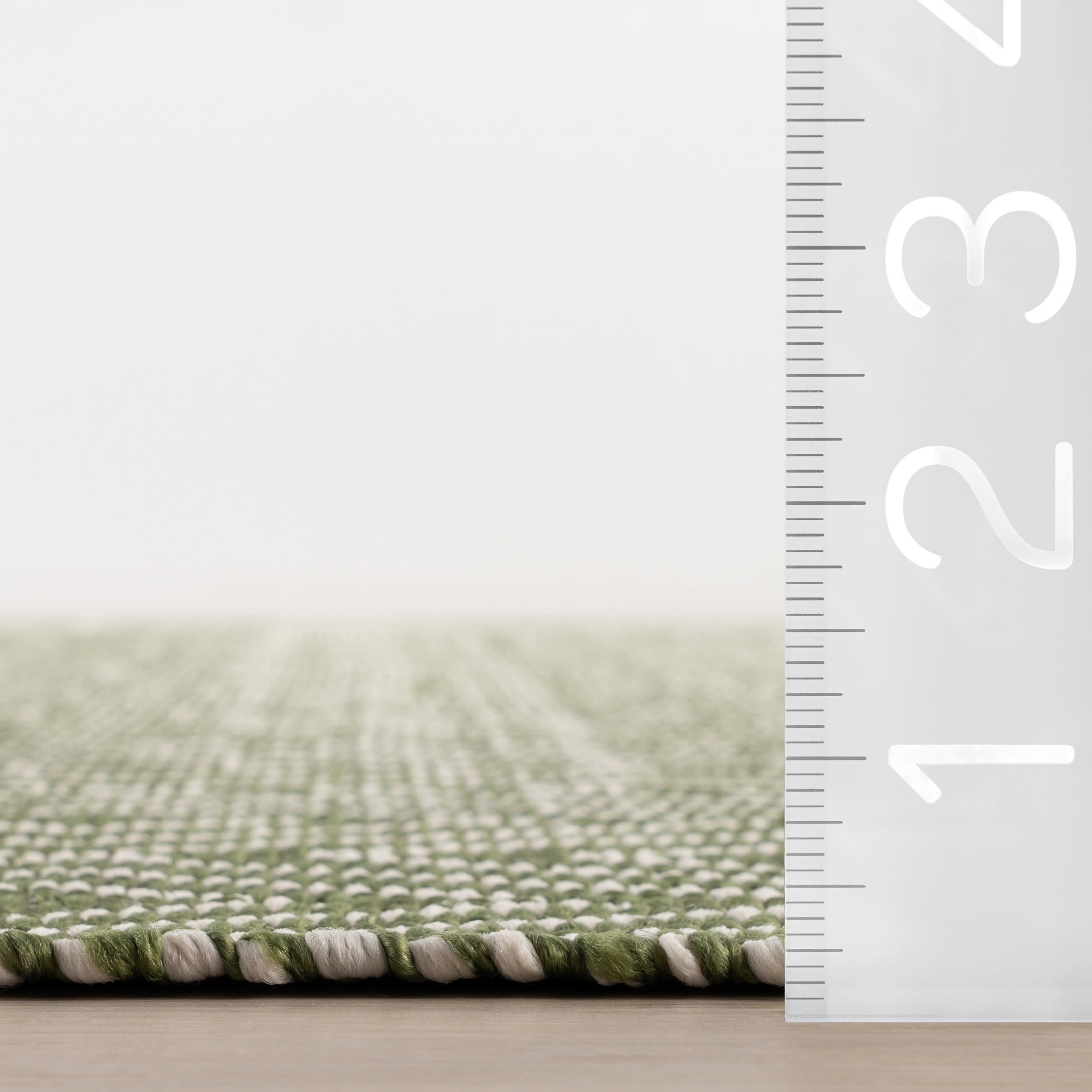Handwoven Diamond Pattern Indoor/Outdoor Area Rug in Sage Green - Perfect for Living Room, Bedroom, or Patio Decor