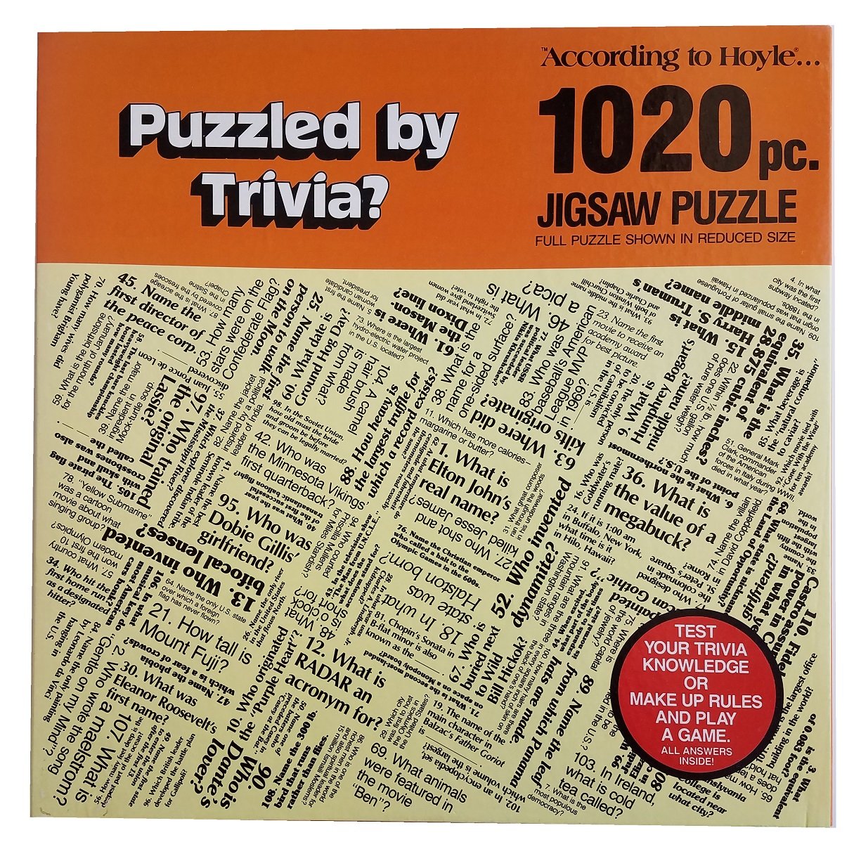 1020 Piece Trivia Puzzle Game - Fun Family & Party Brain Teaser for Adults & Kids | Perfect for Game Nights, Travel & Relaxation
