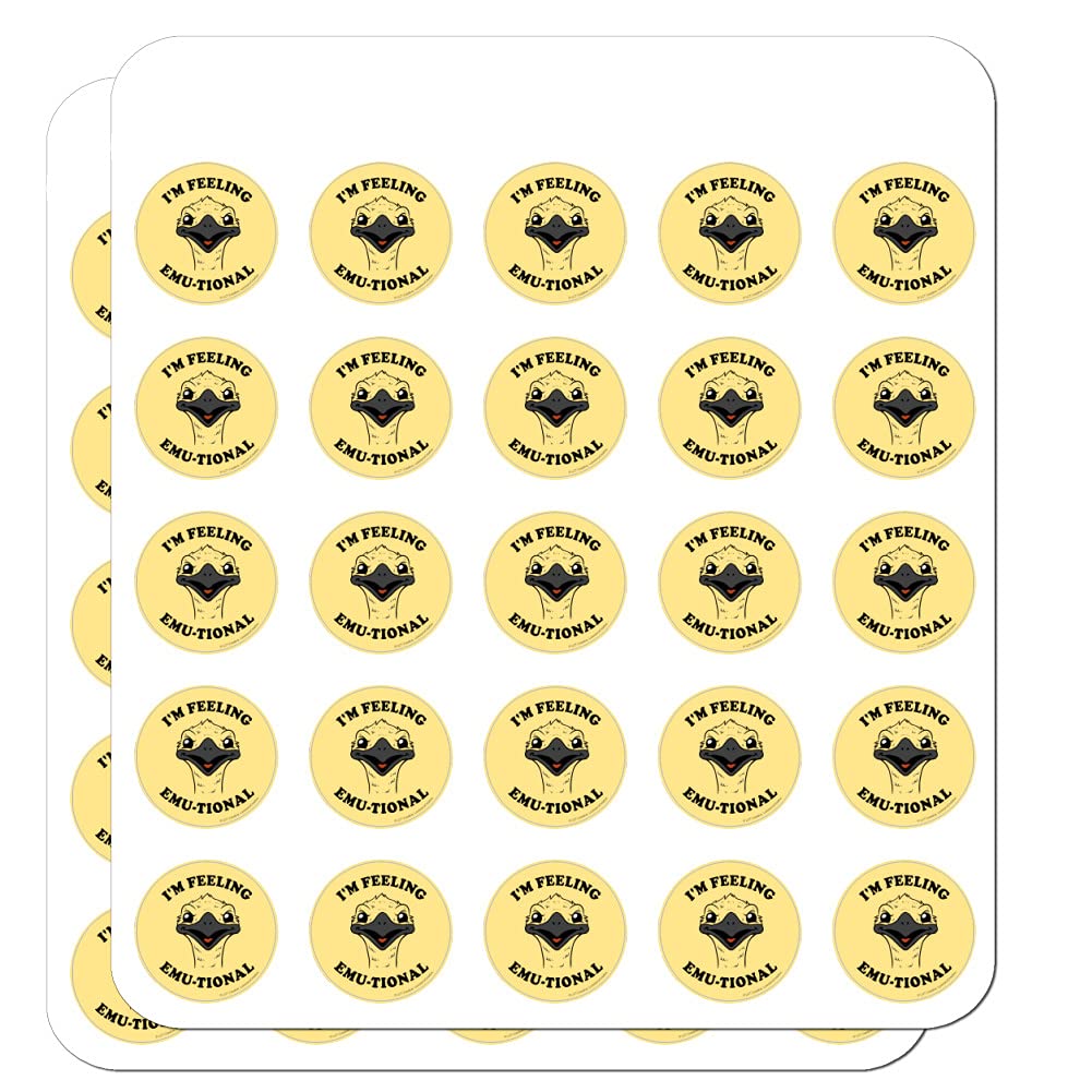 Funny Emotional Emu Stickers for Planners, Calendars & Scrapbooking - Cute Crafting Decals for Journals, Bullet Journals & DIY Projects - Perfect for School, Office & Gift Giving