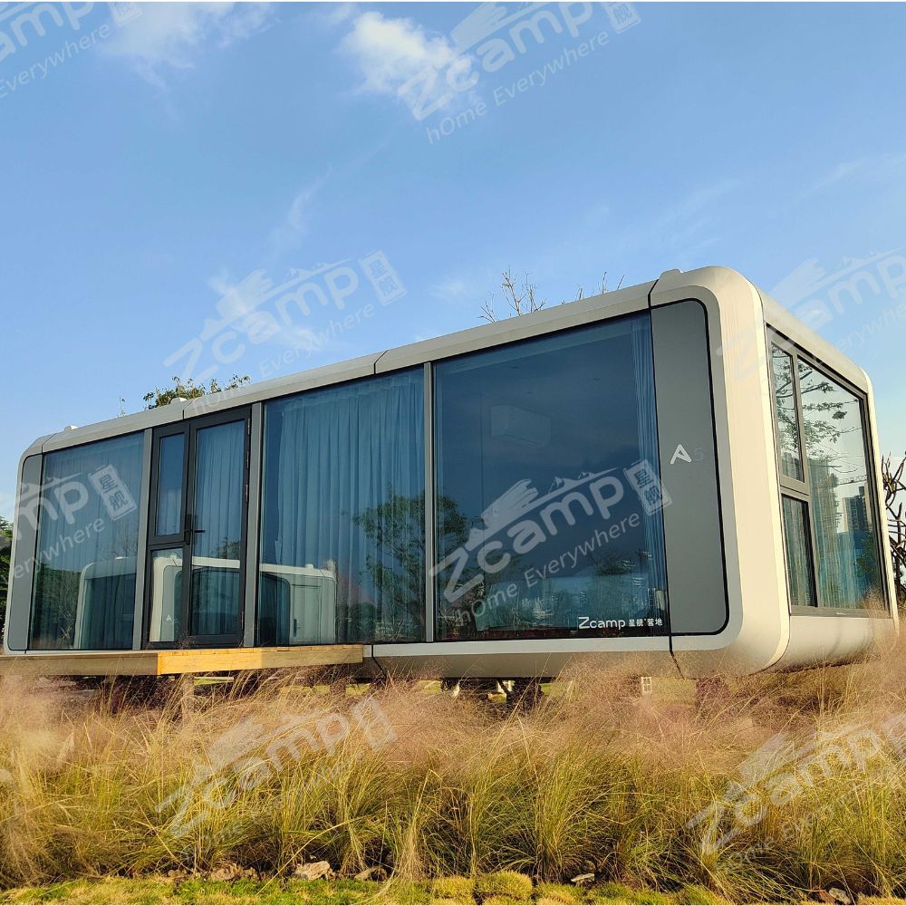 Zcamp A5 Glass Prefab House - Modern Prefabricated Glass Tiny Home for Backyard, Vacation & Off-Grid Living | Easy Assembly, Energy Efficient & Durable Outdoor Living Space