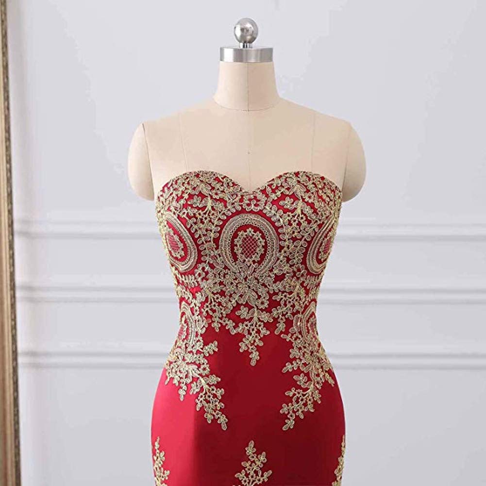 Elegant Backless Mermaid Evening Dress for Women - Long Formal Prom Gown with Embroidery | Perfect for Wedding, Party & Special Occasions