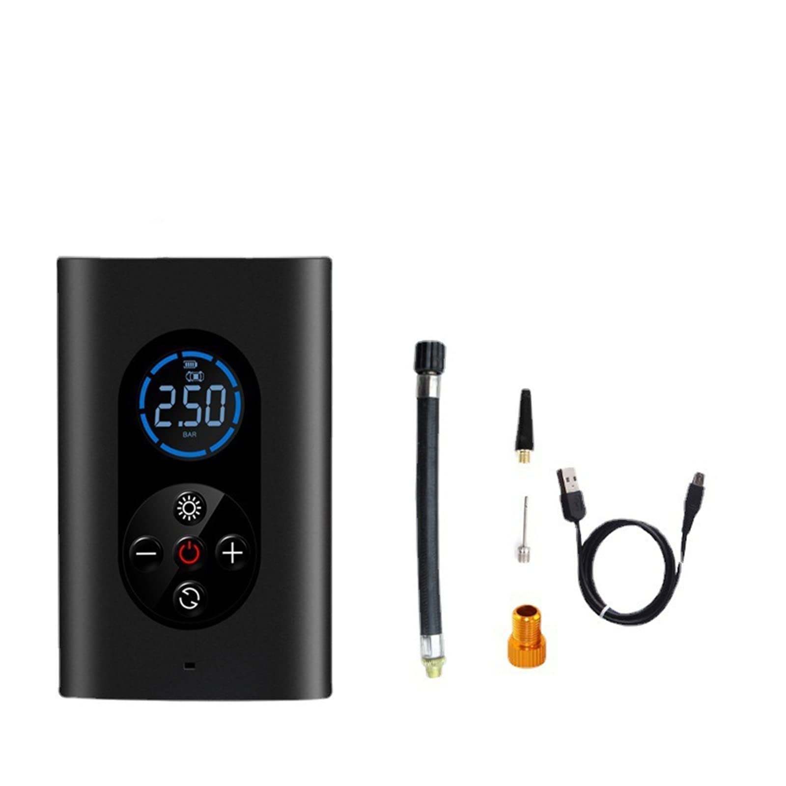 MC1 Wireless Electric Car Tire Inflator - Portable Mini Air Pump for Automobiles, Bikes & Basketballs | Fast Charging, Outdoor Travel, Emergency Use