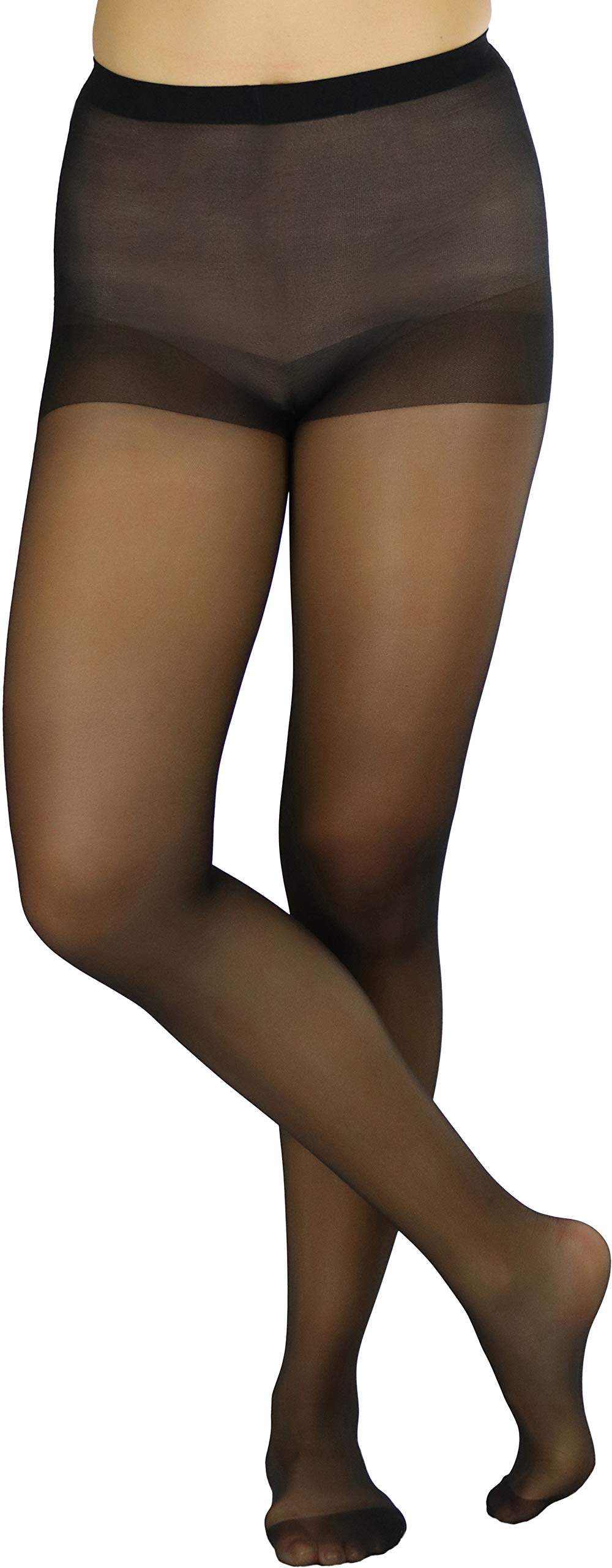ToBeInStyle Women's Control Top Sheer Pantyhose - Comfortable Footed Tights for Everyday Wear, Work & Formal Occasions