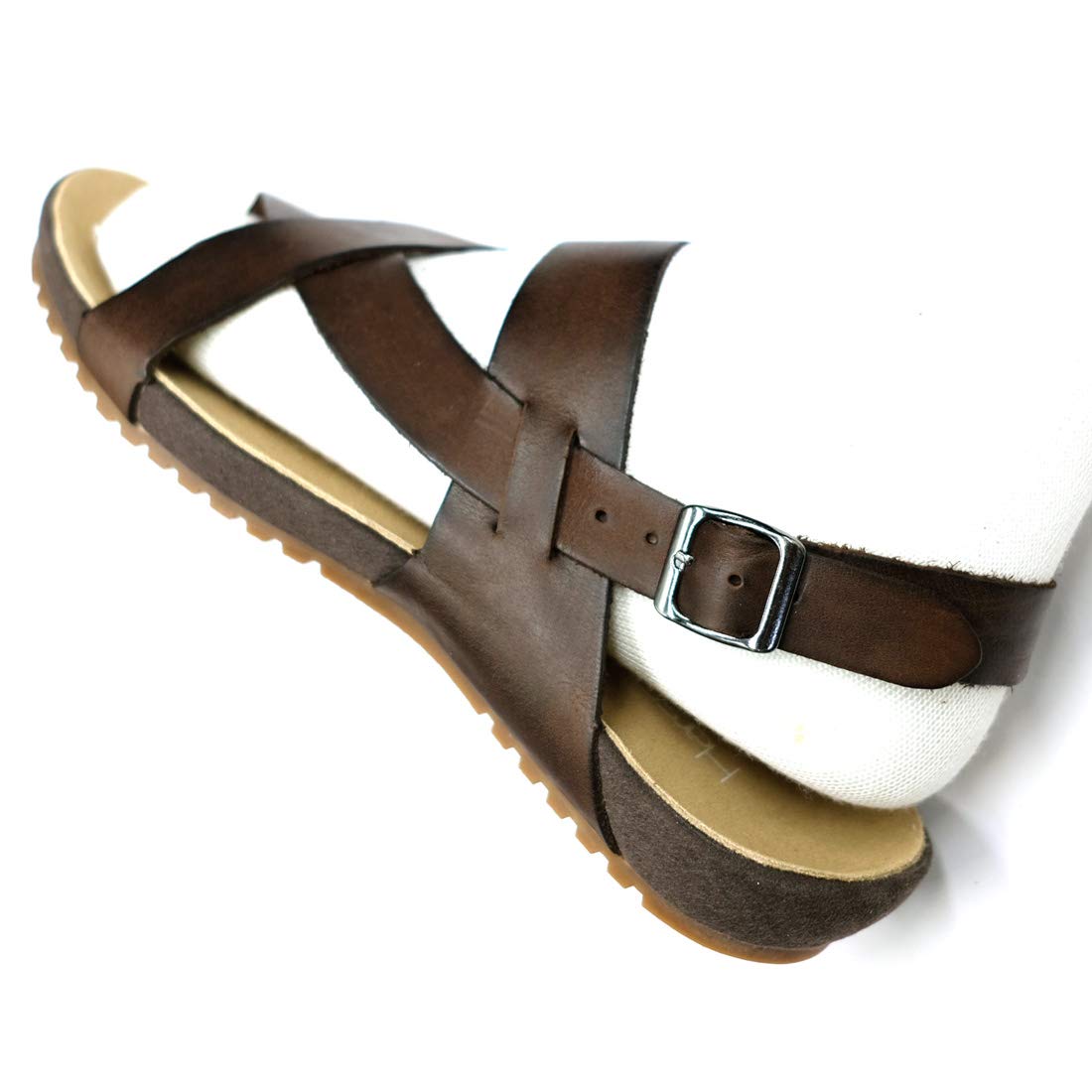 **Men's Genuine Leather Sandals - Adjustable Strap Outdoor Sandals for Walking, Travel & Beach - GM202**