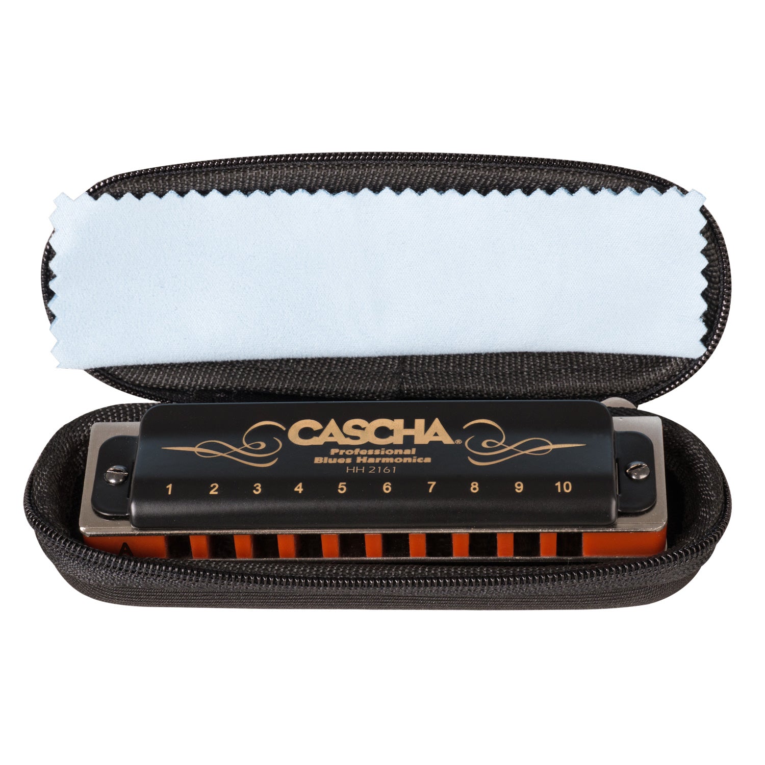 Cascha Professional Blues Harmonica in A Diatonic Key - 10 Hole Mouth Organ for Beginners & Professionals - Perfect for Blues, Folk & Rock Music Performances